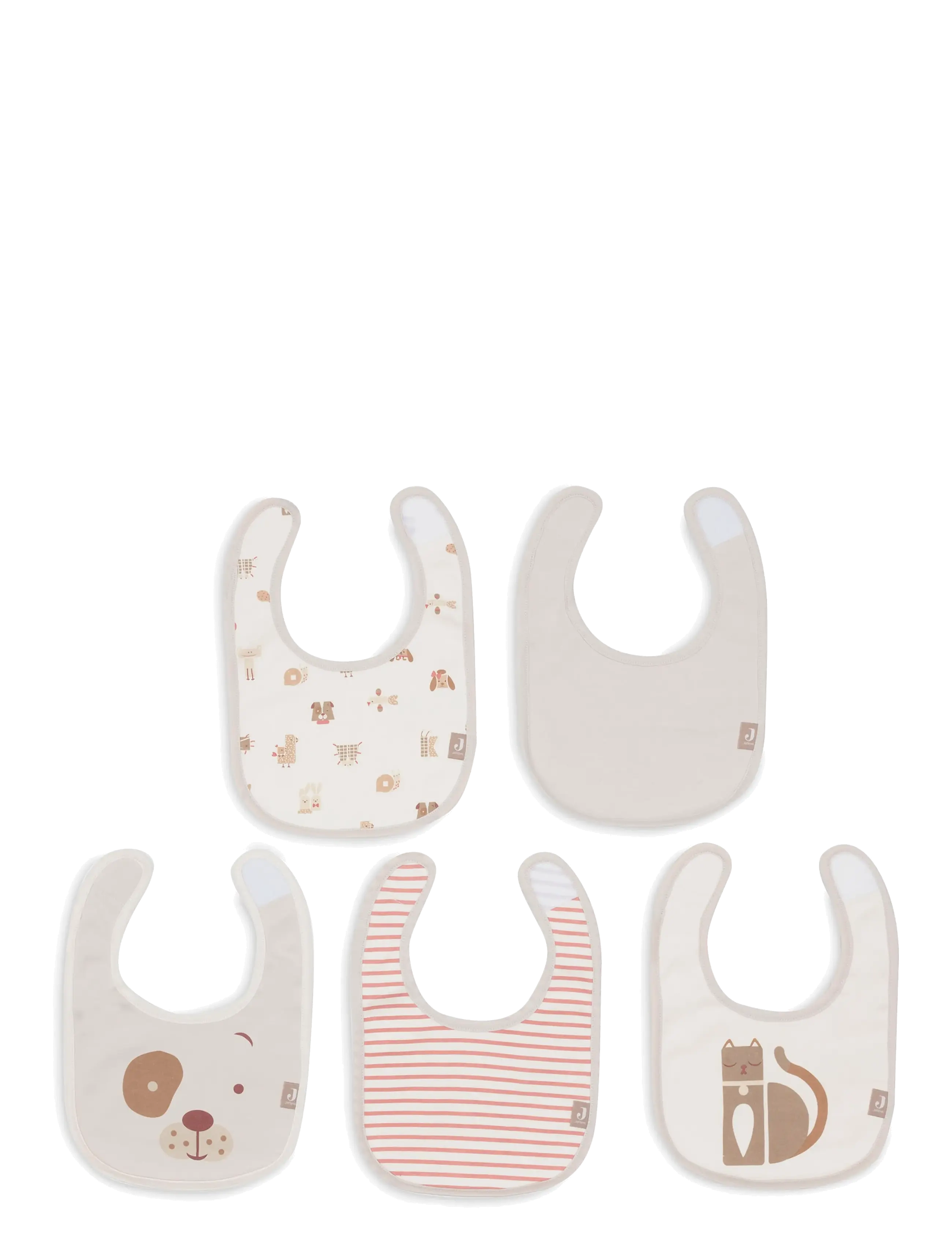 Jollein - Bib Jersey Waterproof - 5 Pack - animal friends - 1