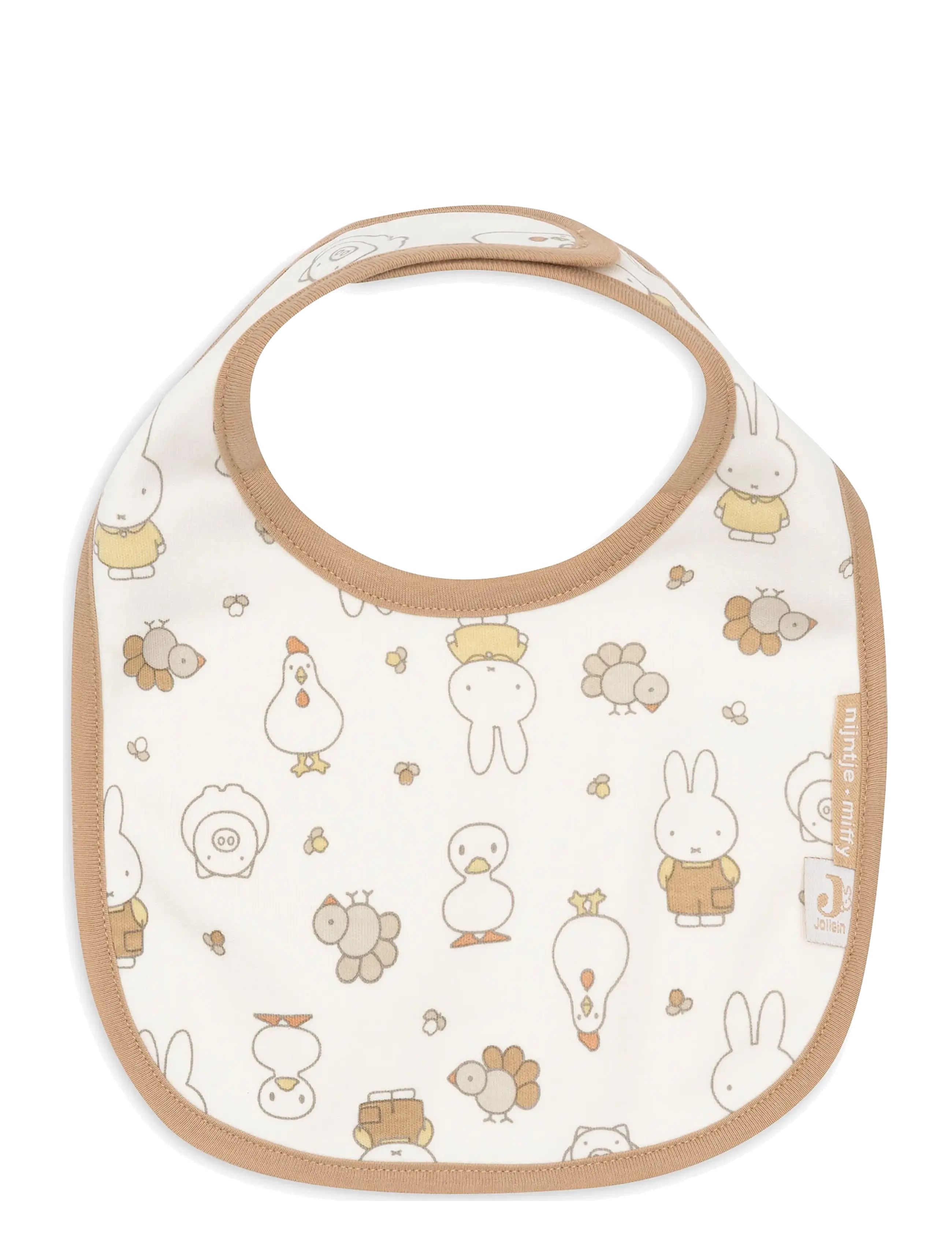 Jollein - Bib Jersey Waterproof - 5 Pack - Ärmlösa haklappar - miffy family farm - 4
