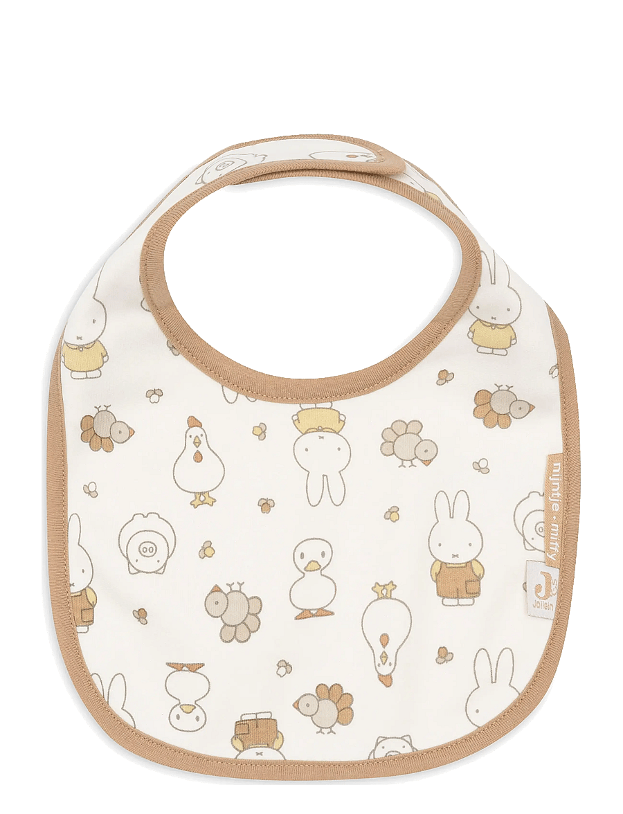 Jollein - Bib Jersey Waterproof - 5 Pack - Ärmlösa haklappar - miffy family farm - 4