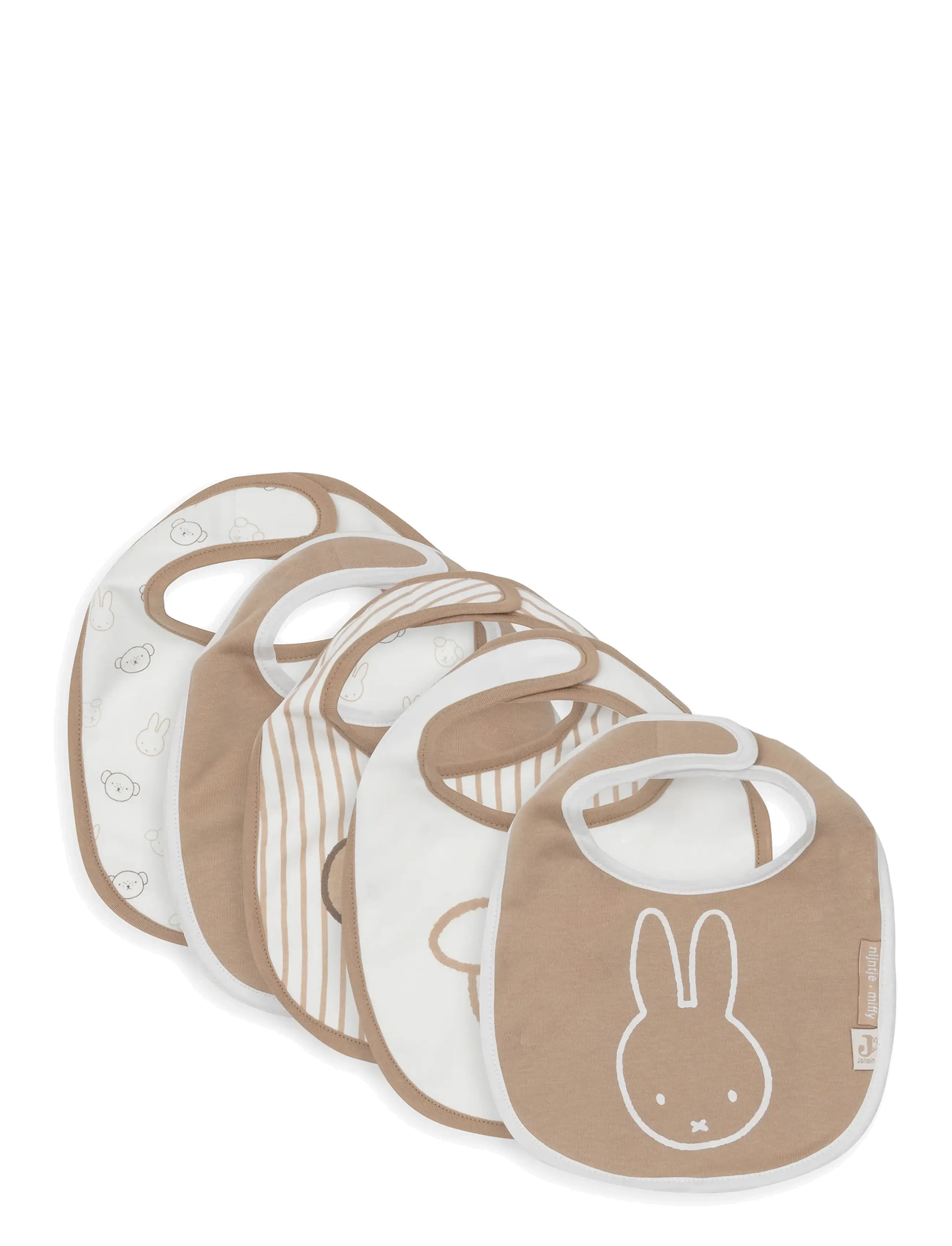 Jollein Bib Jersey Waterproof - 5 Pack - Jollein - MIFFY HEADS / beige