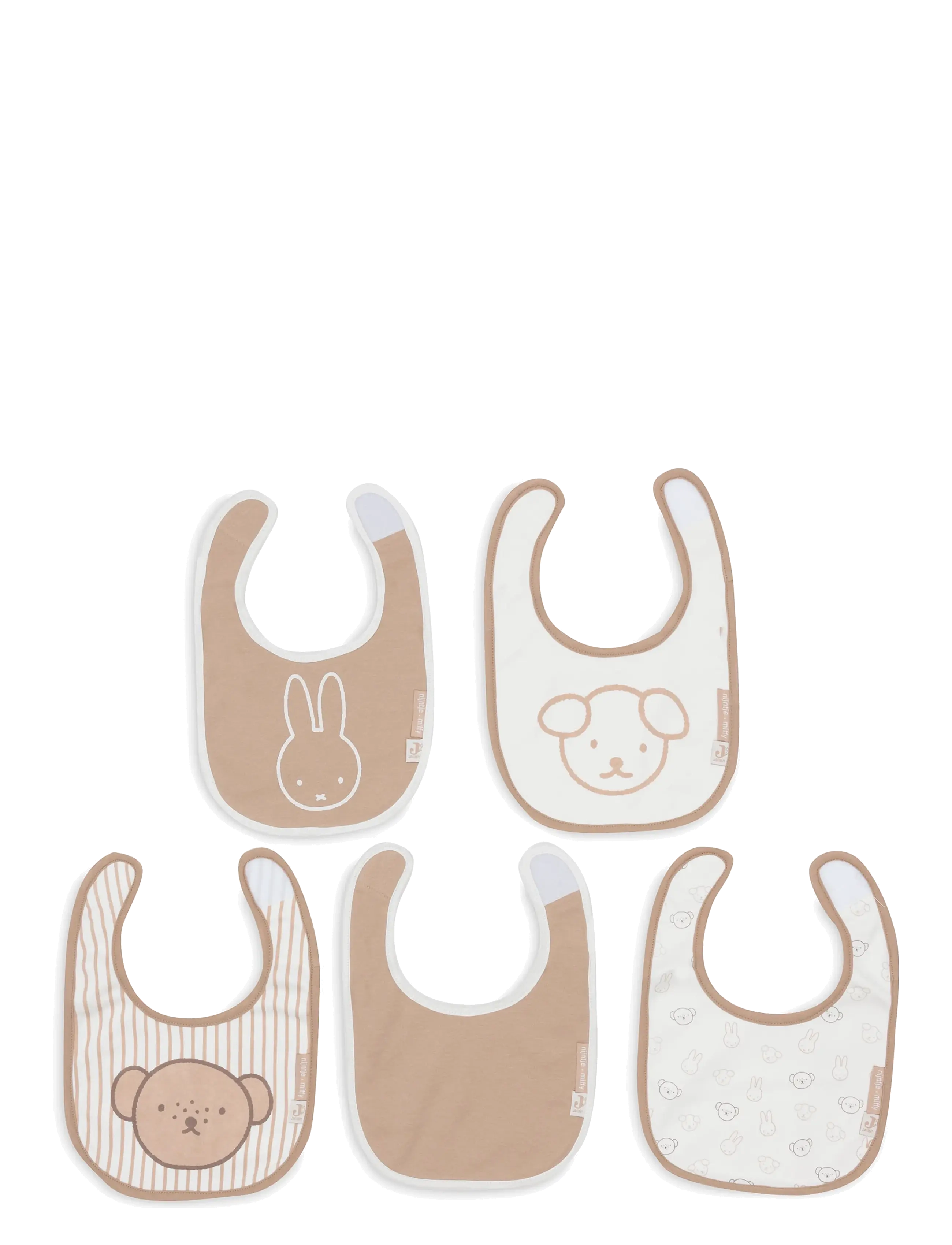 Jollein - Bib Jersey Waterproof - 5 Pack - miffy heads - 1