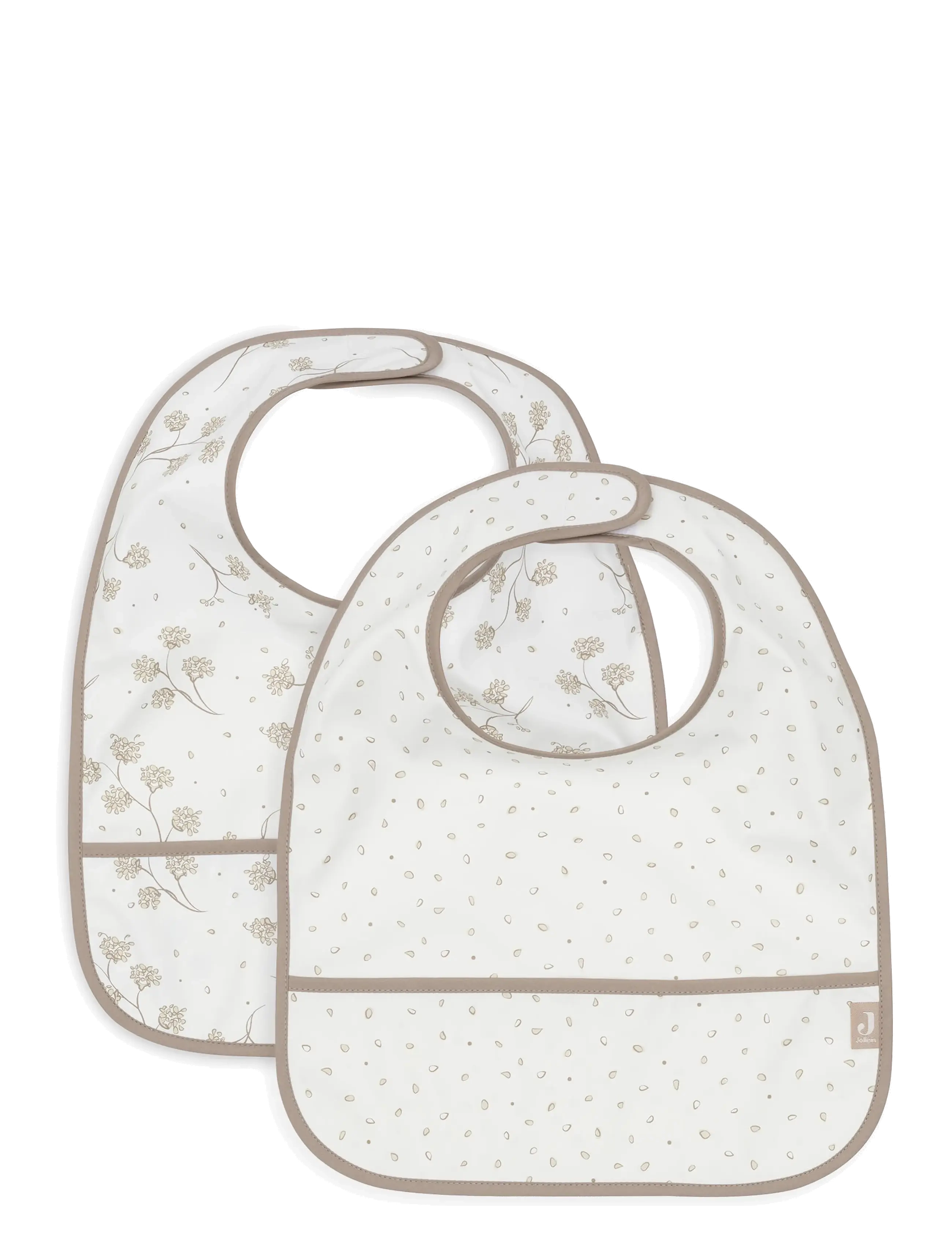 Jollein Bib Waterproof - 2 Pack - Jollein - LEAFY DREAMS / cream