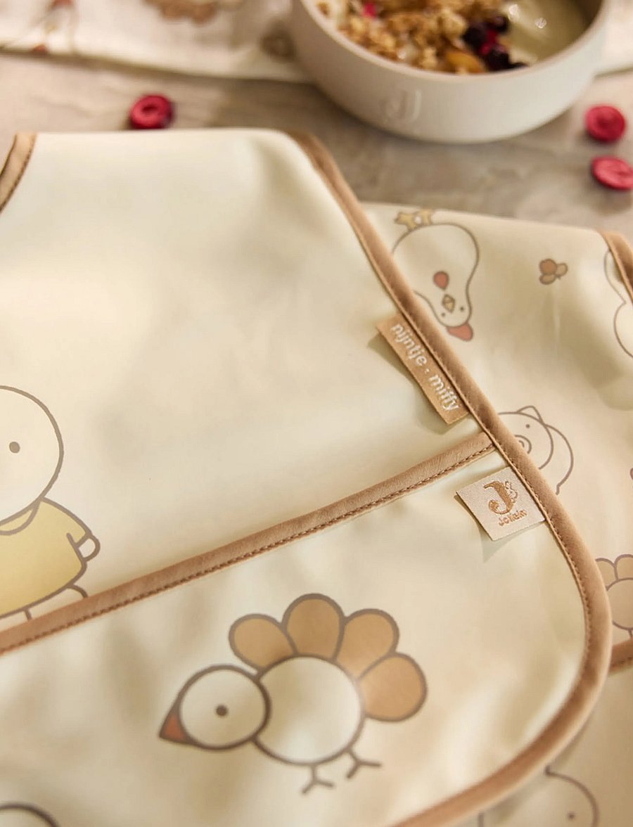 Jollein - Bib Waterproof - 2 Pack - Ärmlösa haklappar - miffy family farm - 0