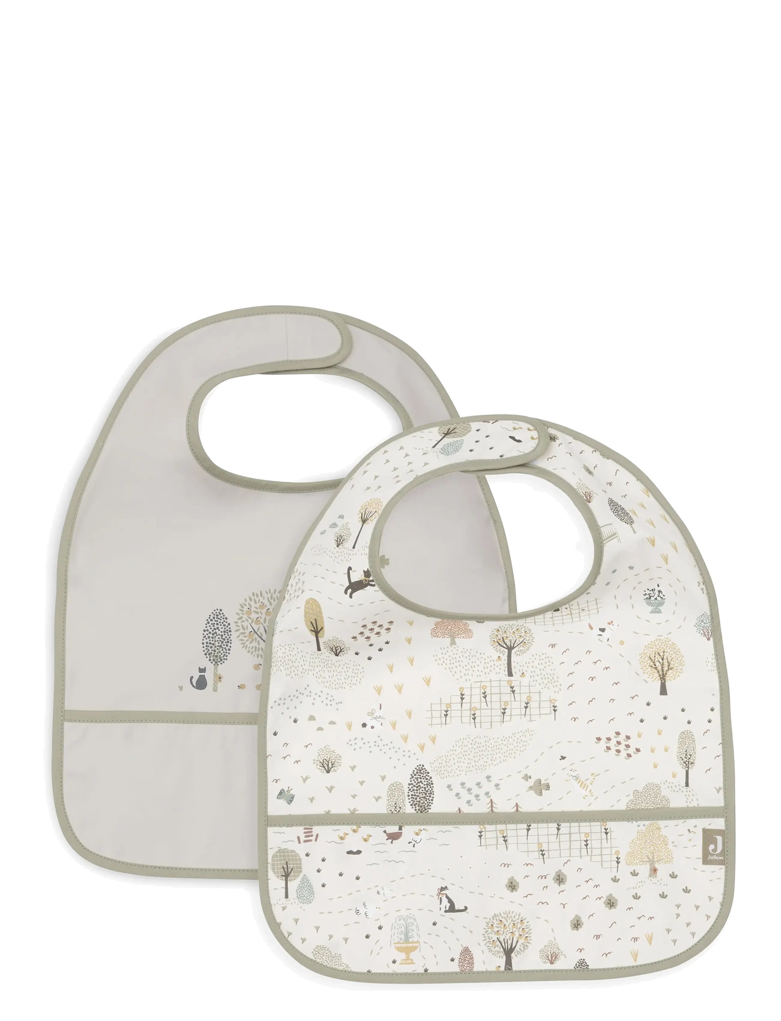 Jollein Bib Waterproof - 2 Pack - Jollein - TINY PARK / cream
