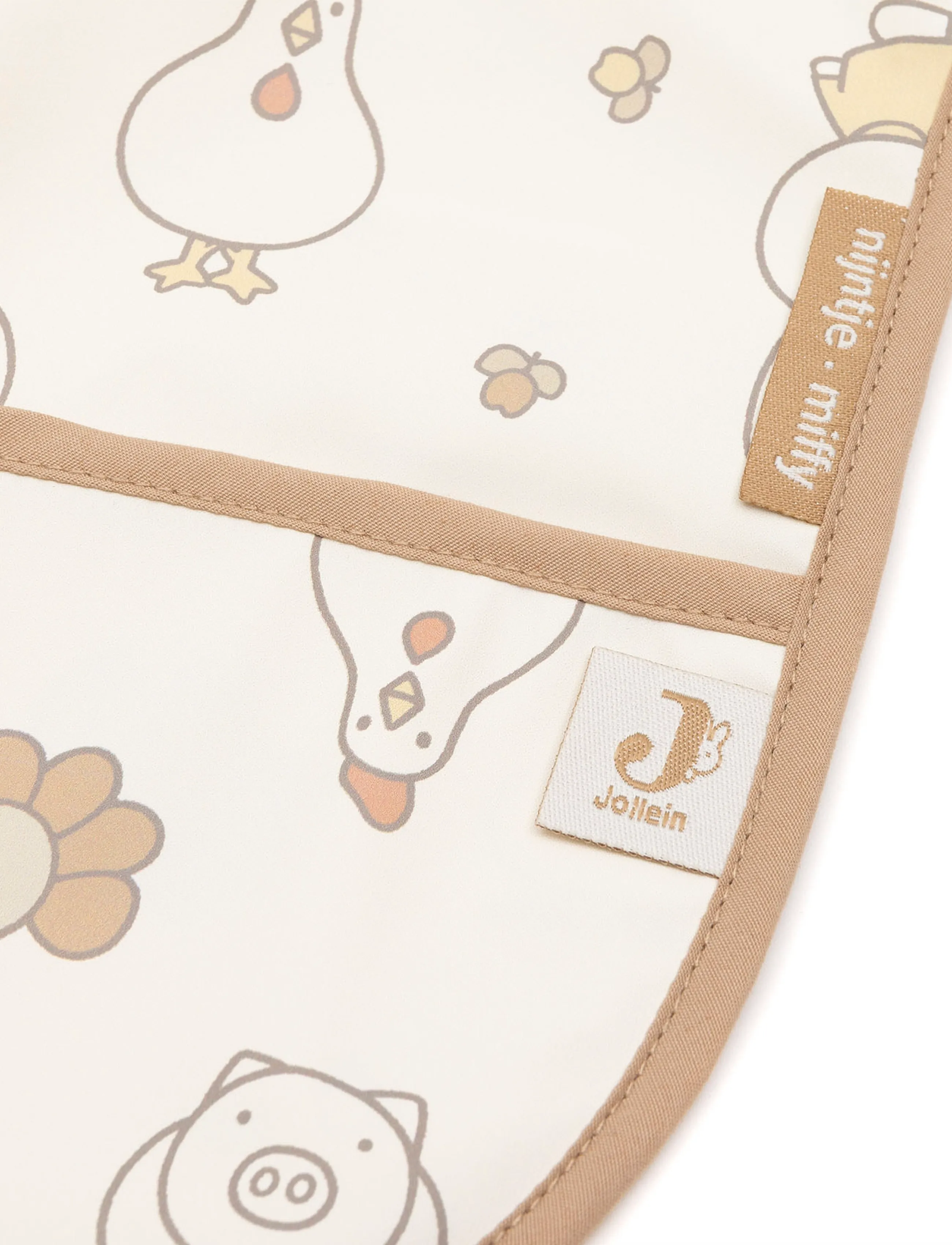 Jollein - Bib Waterproof with Sleeves - långärmad haklappar - miffy family farm - 3