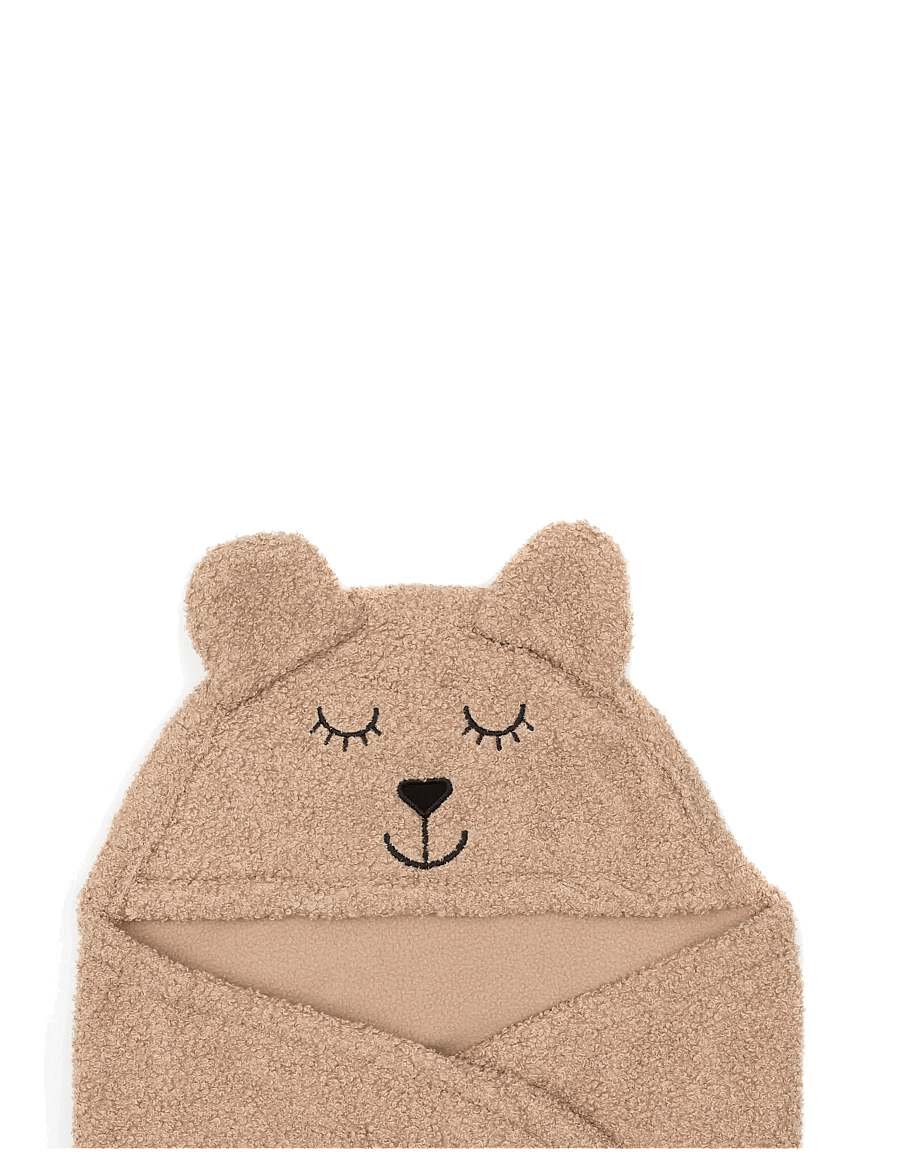 Jollein - Wrap Blanket - Bear Boucle - biscuit - 5