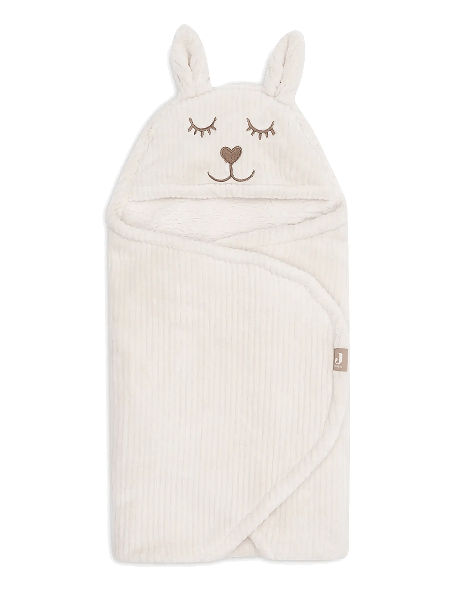 Jollein - Wrap Blanket - Bunny - Cloudy Rib - oatmeal - 3