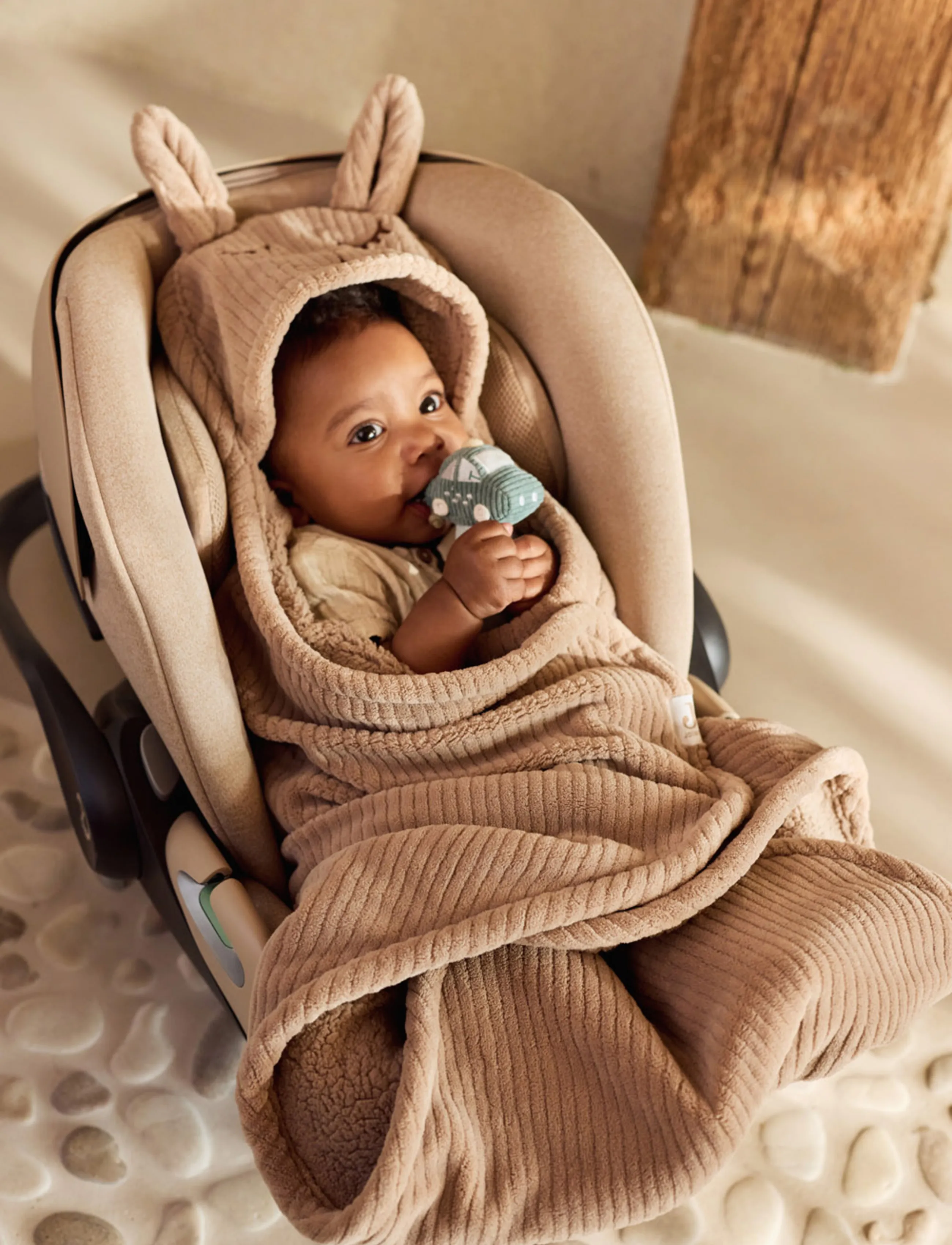 Jollein Wrap Blanket - Bear Boucle, 100X105, Beige, Babysøvn > Nusseklude, Børn