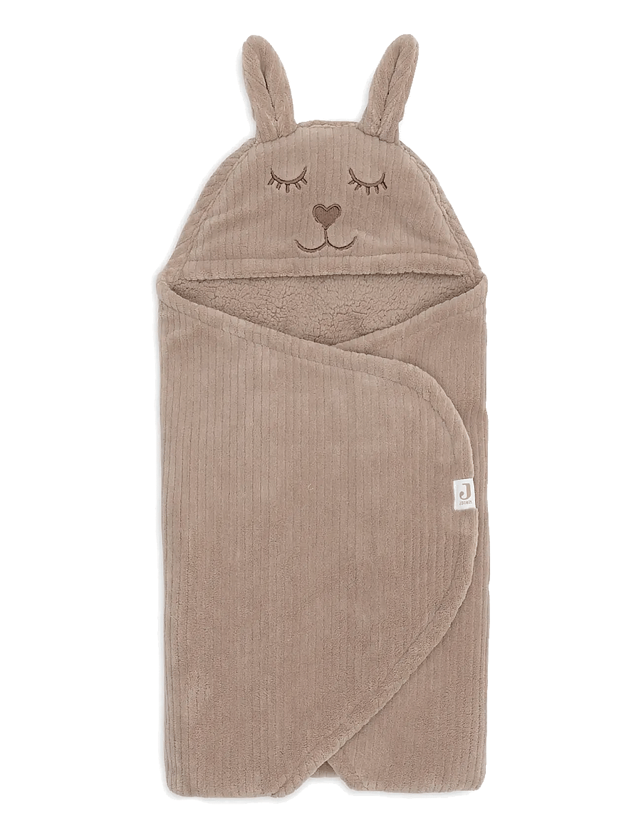 Jollein - Wrap Blanket - Bunny - Cloudy Rib - milky coffee - 3