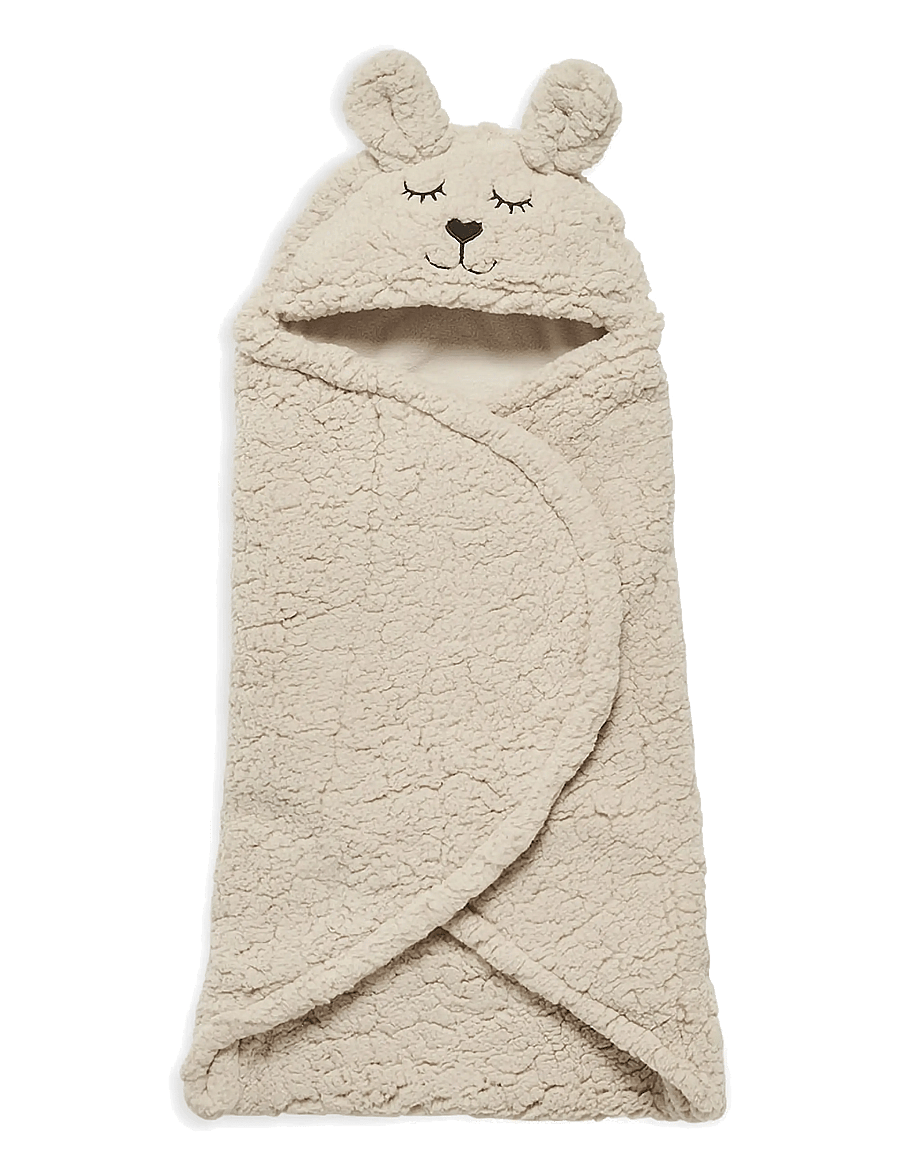 Jollein - Wrap Blanket - Bunny - Cloudy Rib - nougat - 1