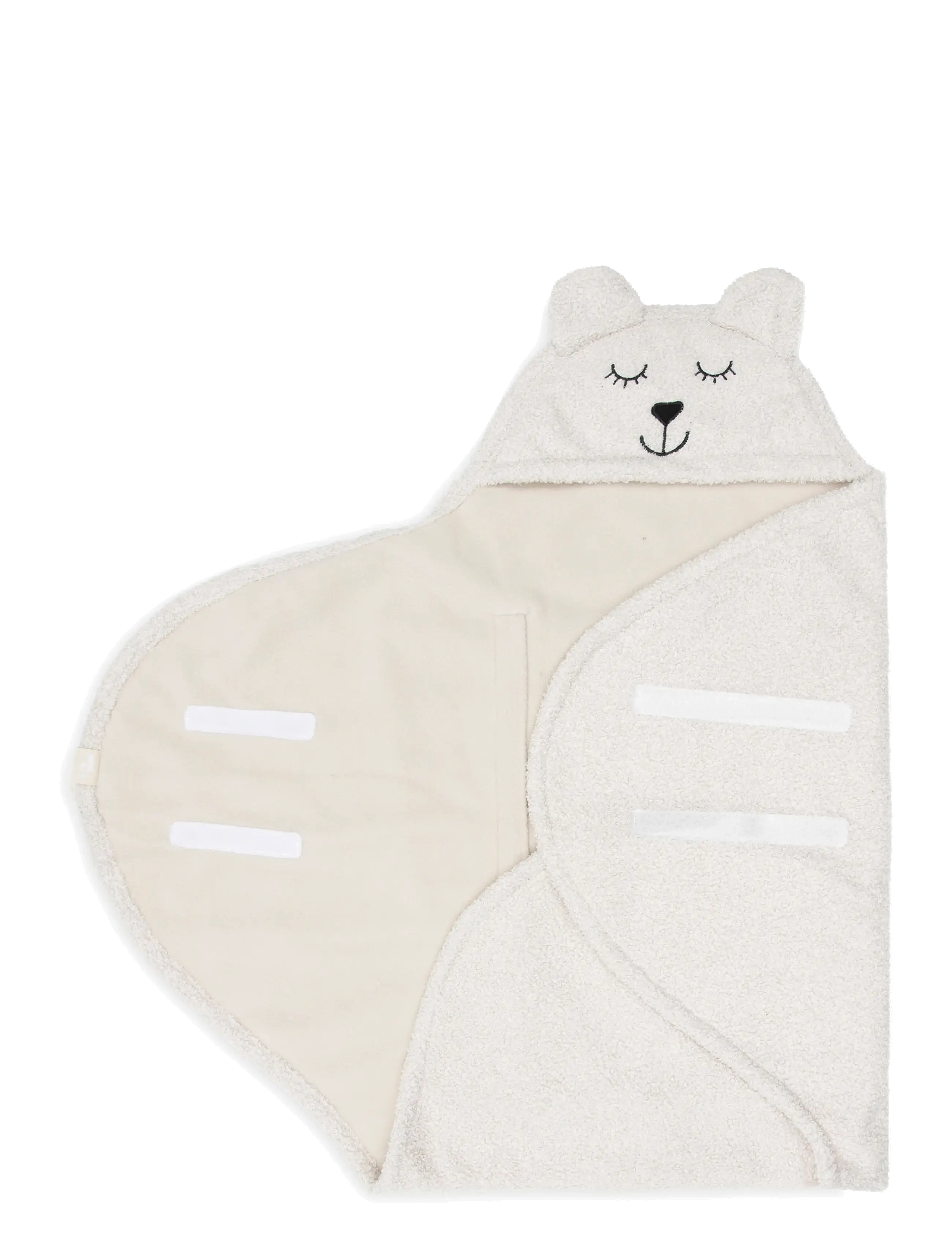 Jollein - Wrap Blanket - Bear Boucle - babyfiltar - oatmeal - 3