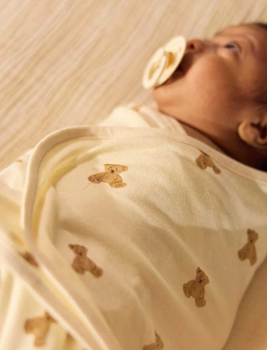 Jollein - Baby Sleeping Bag Wrapper - swaddles - mini teddy bear - 0