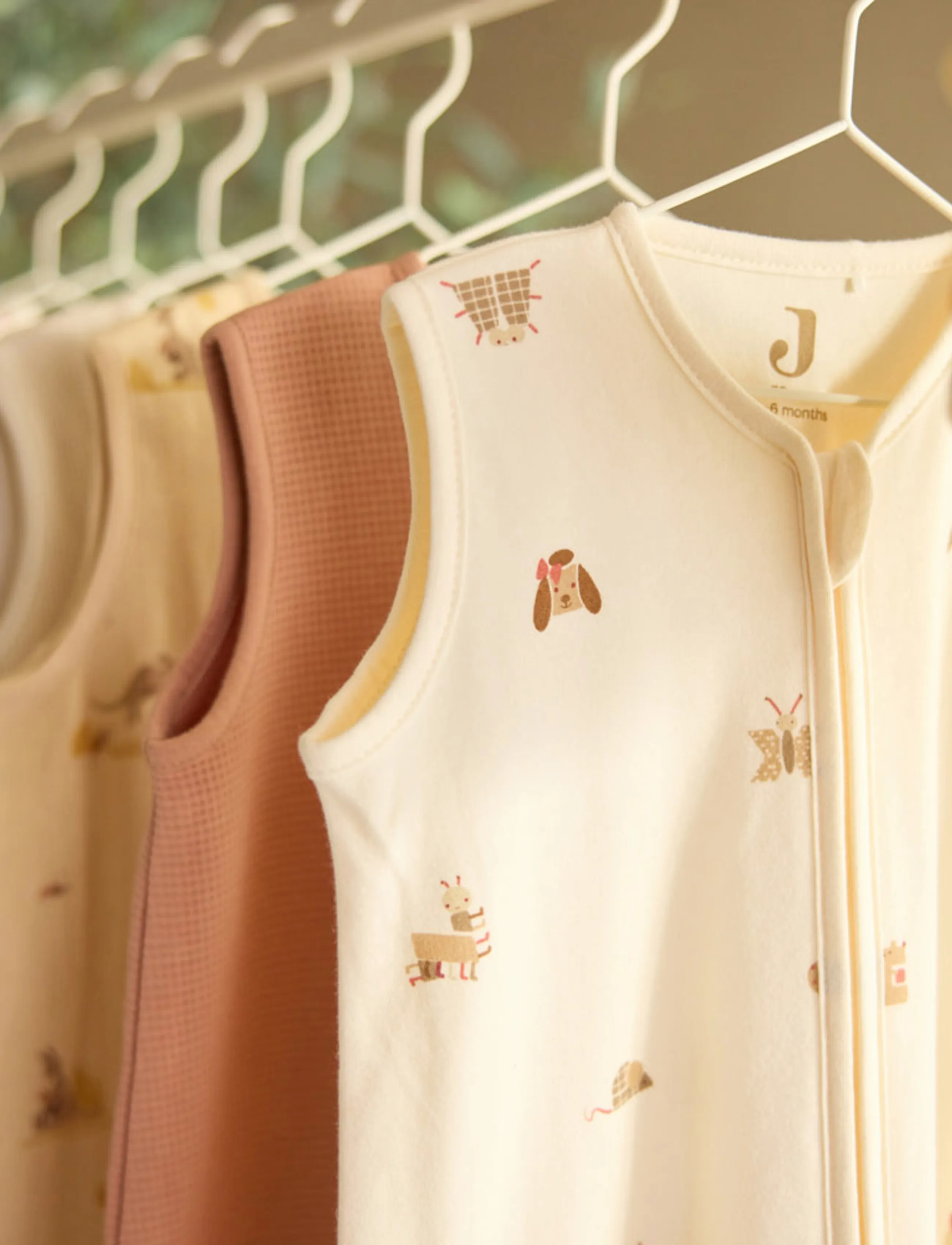 Jollein Baby Sleeping Bag Jersey Little Waffle, Børn, Baby Musselin Sovepose, Cream, Str: 70