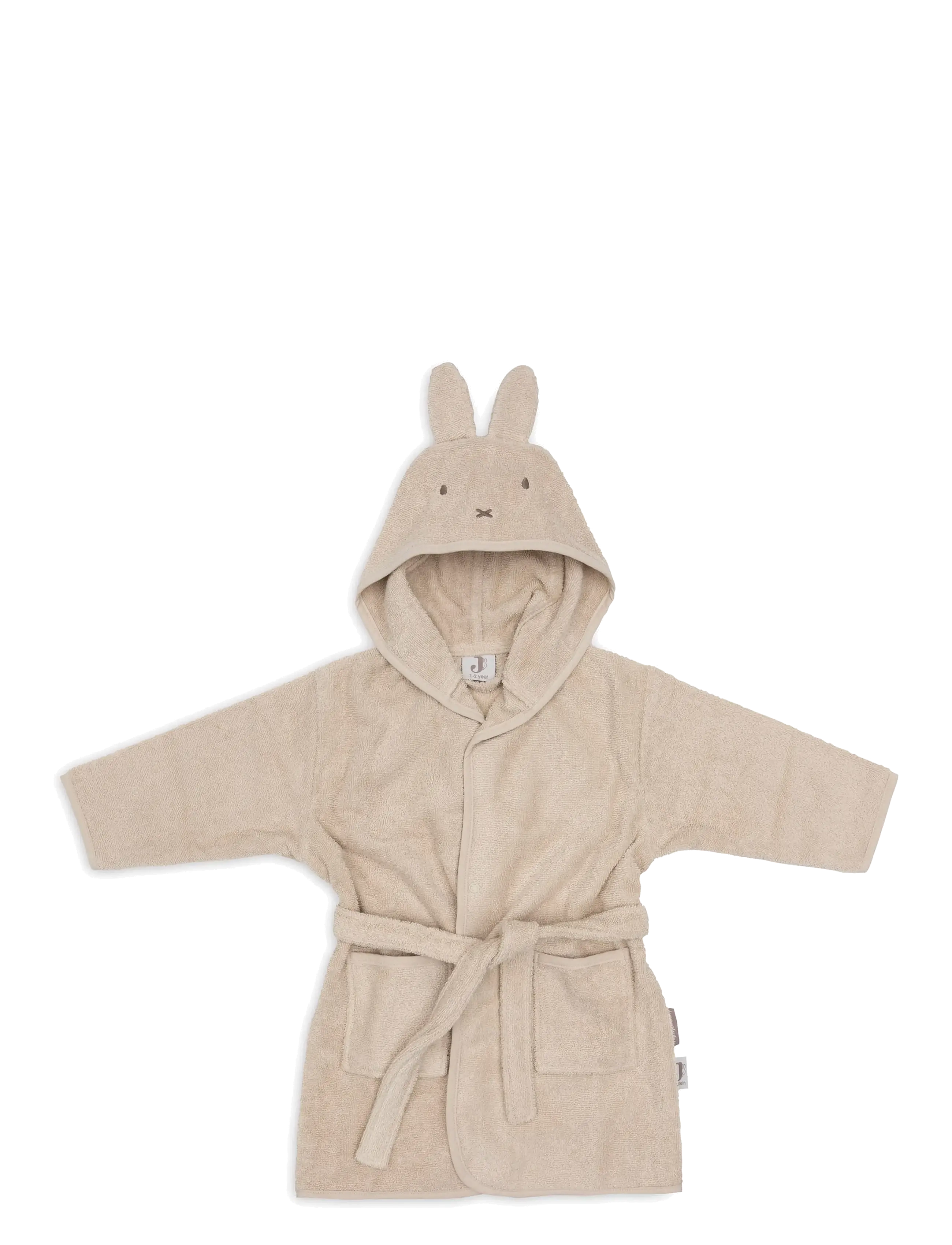 Jollein Baby Bathrobe, Børn, Kanin Hætte Baby Badekåbe, Beige, Str: 85X75