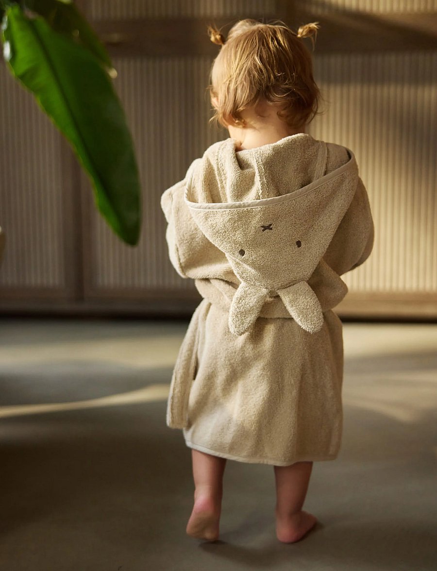 Jollein - Baby Bathrobe - Jacquard - bademäntel - warm sand - 0