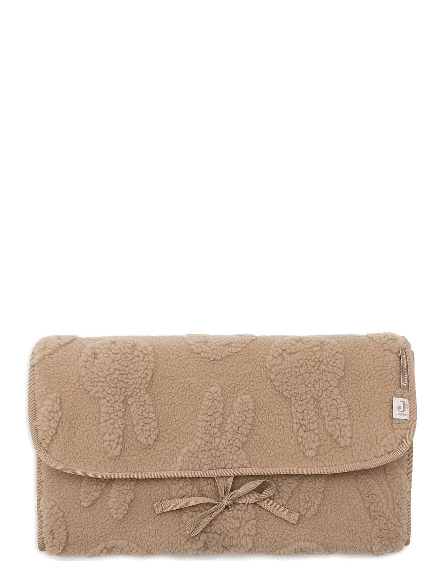 Jollein - Changing Pad with Storage Pockets Jacquard Teddy - skötdbäddar - biscuit - 1