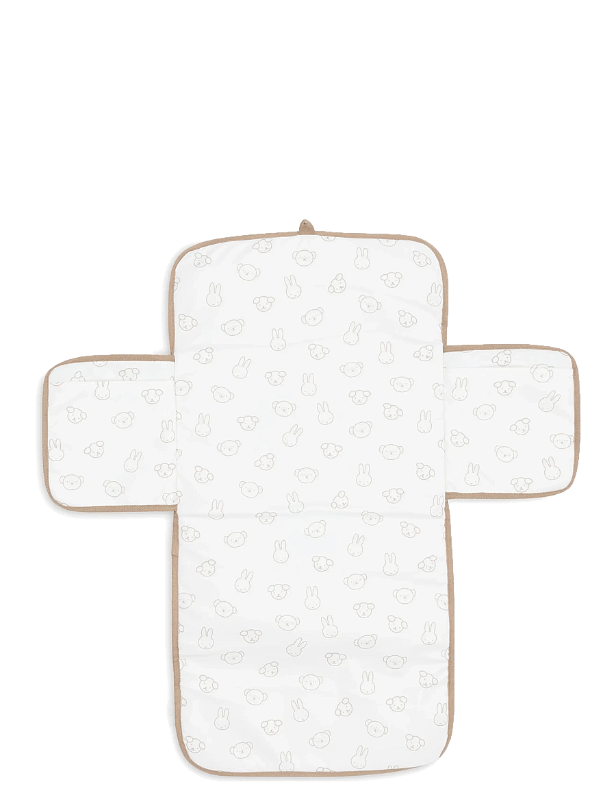 Jollein - Changing Pad with Storage Pockets Jacquard Teddy - skötdbäddar - biscuit - 2