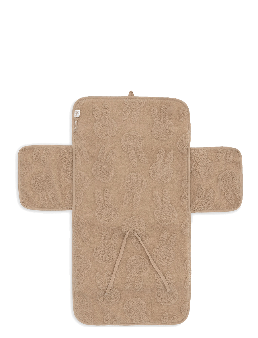Jollein - Changing Pad with Storage Pockets Jacquard Teddy - skötdbäddar - biscuit - 3