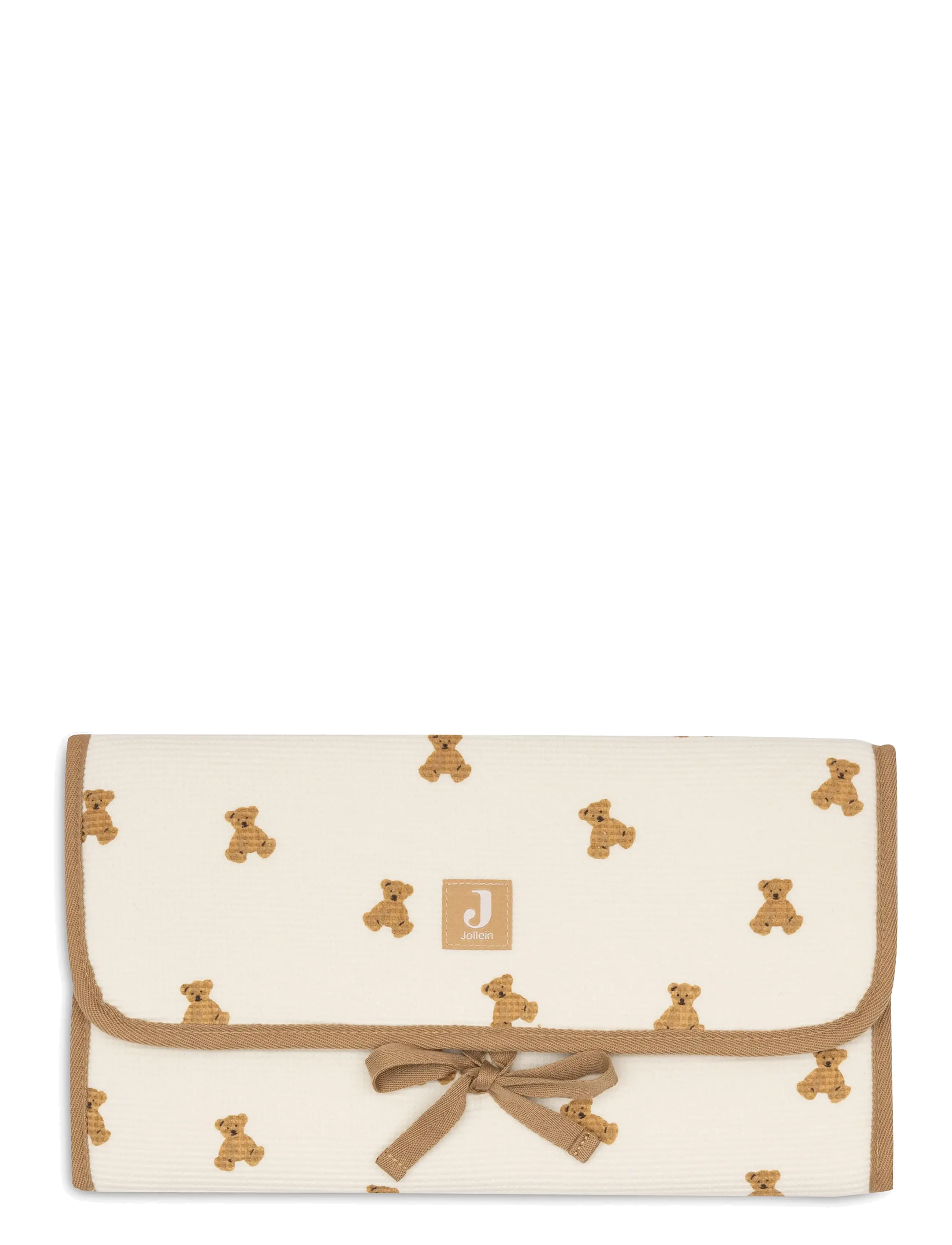 Jollein Changing Pad With Storage Pockets Jacquard Teddy, 70X71, Cream, Puslemadrasser Og -Underlag > Puslepuder, Børn