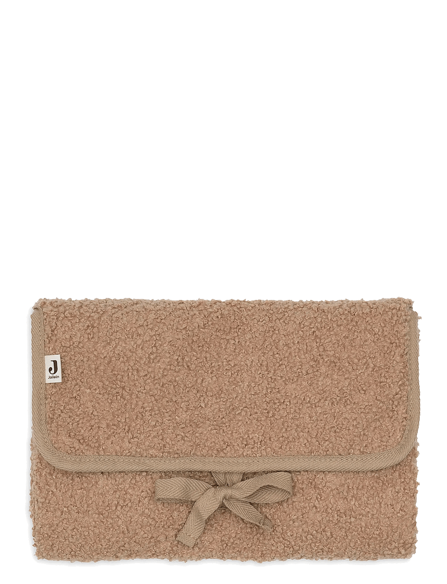 Jollein - Changing Pad With Storage Pockets - Cloudy Rib - skötdbäddar - biscuit - 1