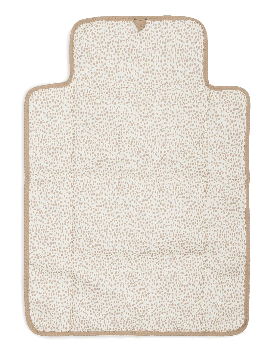 Jollein - Changing Pad With Storage Pockets - Cloudy Rib - skötdbäddar - biscuit - 2
