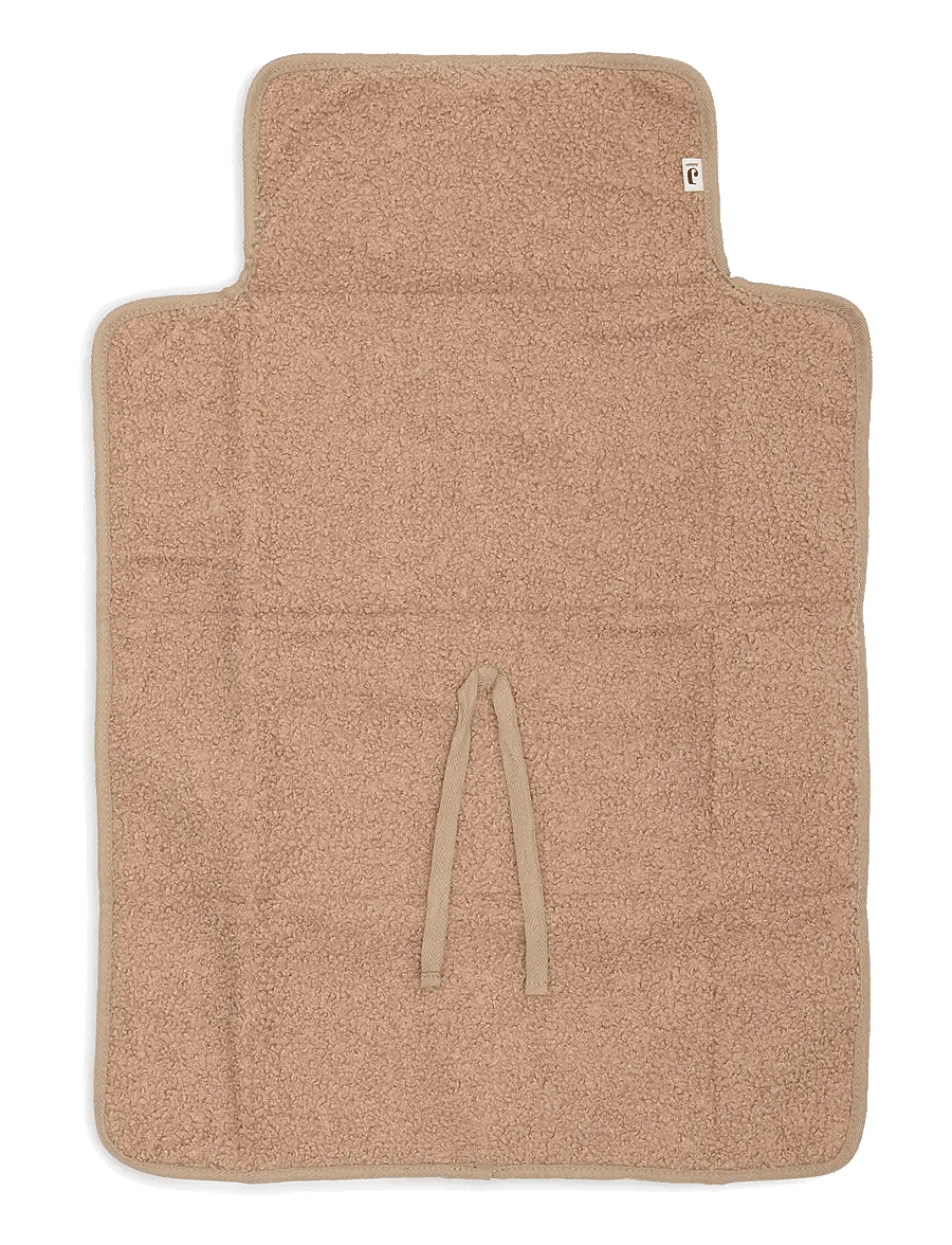 Jollein - Changing Pad With Storage Pockets - Cloudy Rib - skötdbäddar - biscuit - 3