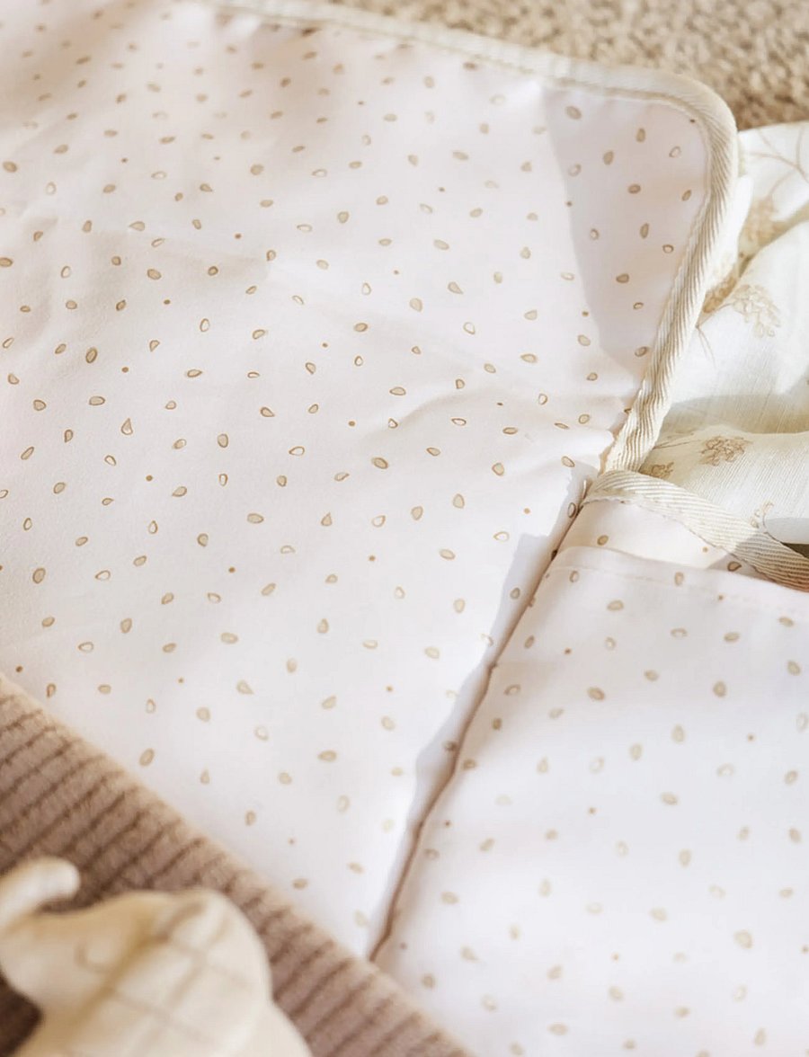 Jollein - Changing Pad With Storage Pockets - Cloudy Rib - skötdbäddar - oatmeal - 0