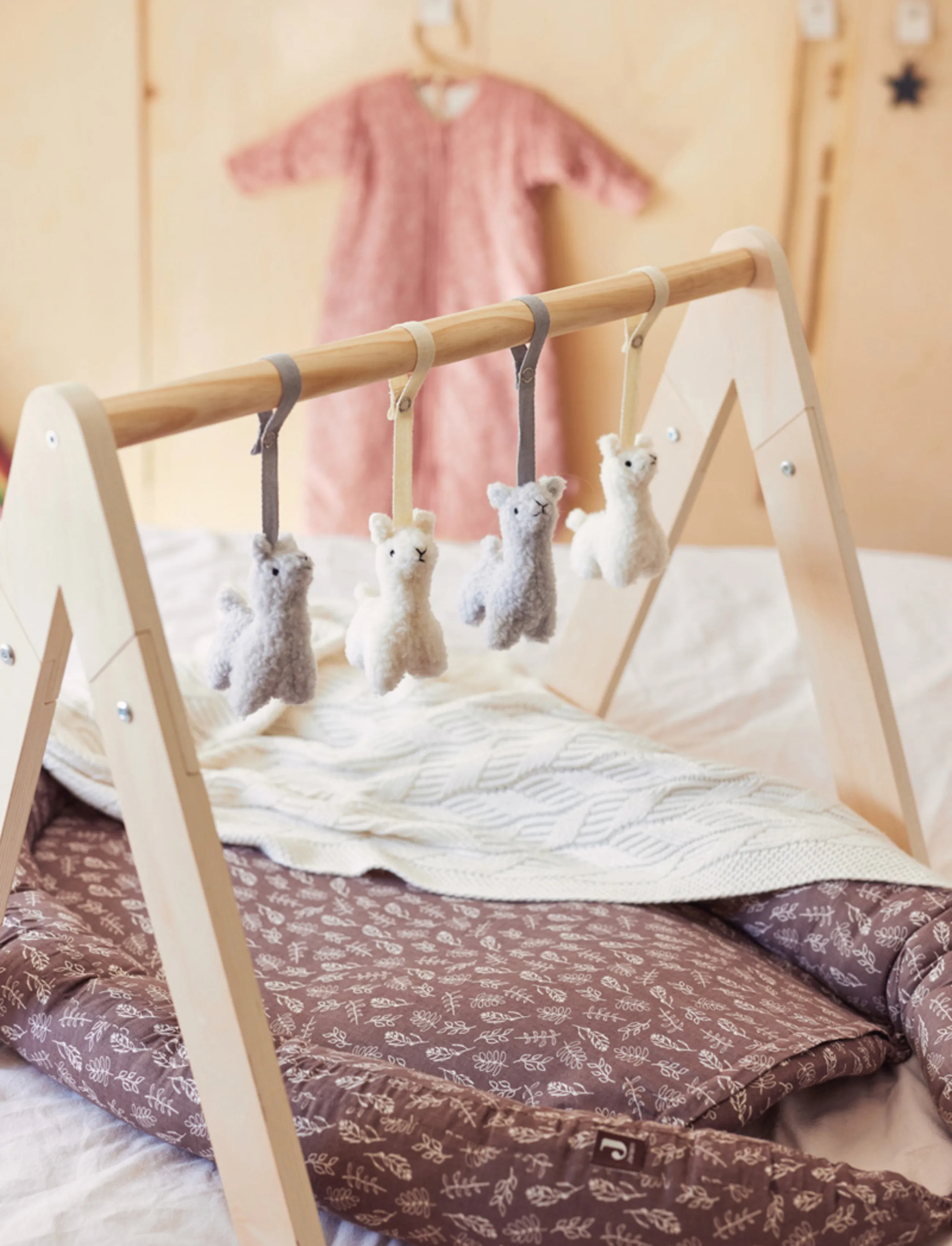 Jollein Babygym Wood, 53X64, Brown, Baby Legetøj > Activity Gyms, Børn