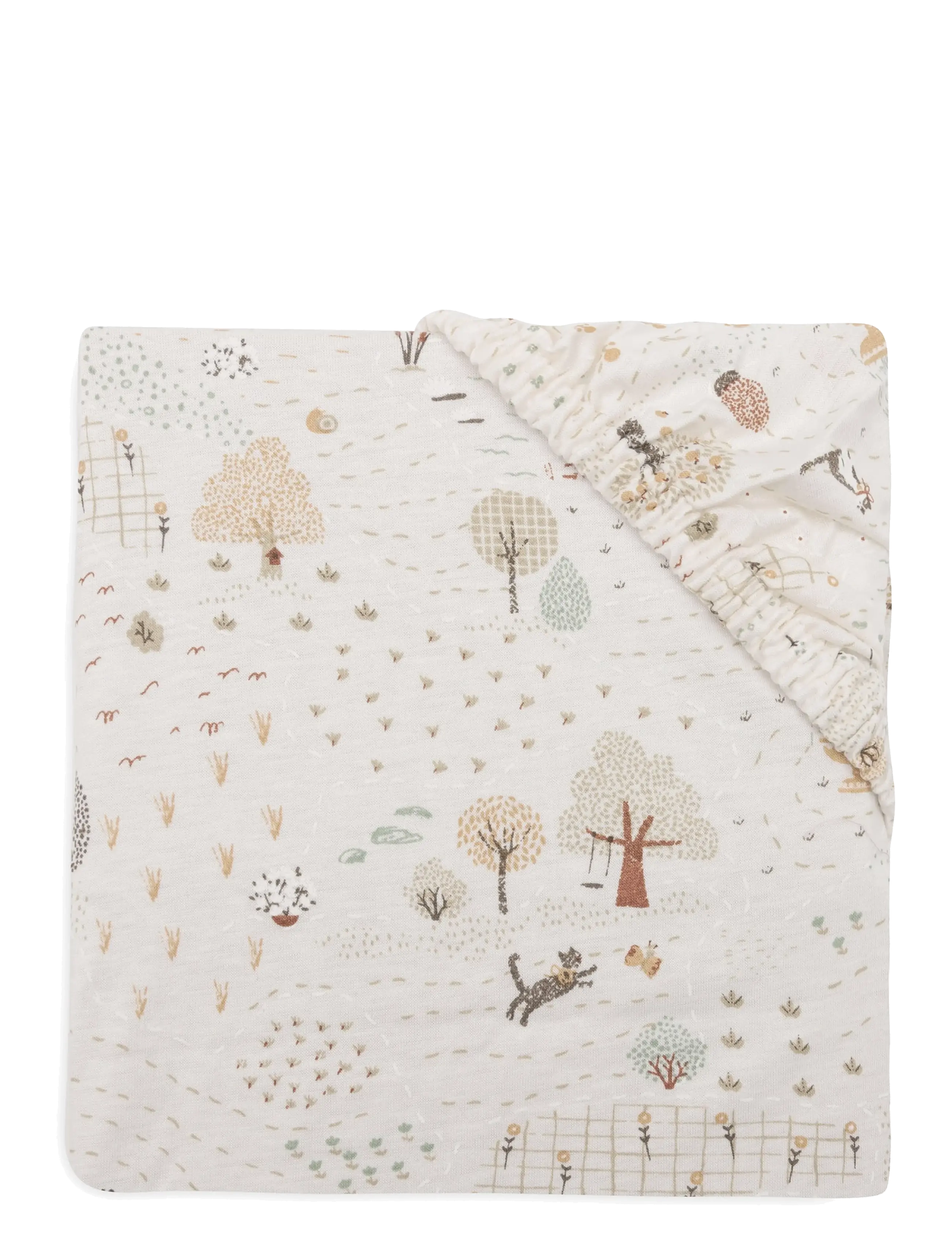 Jollein Fitted Sheet - Jersey - Jollein - TINY PARK / cream
