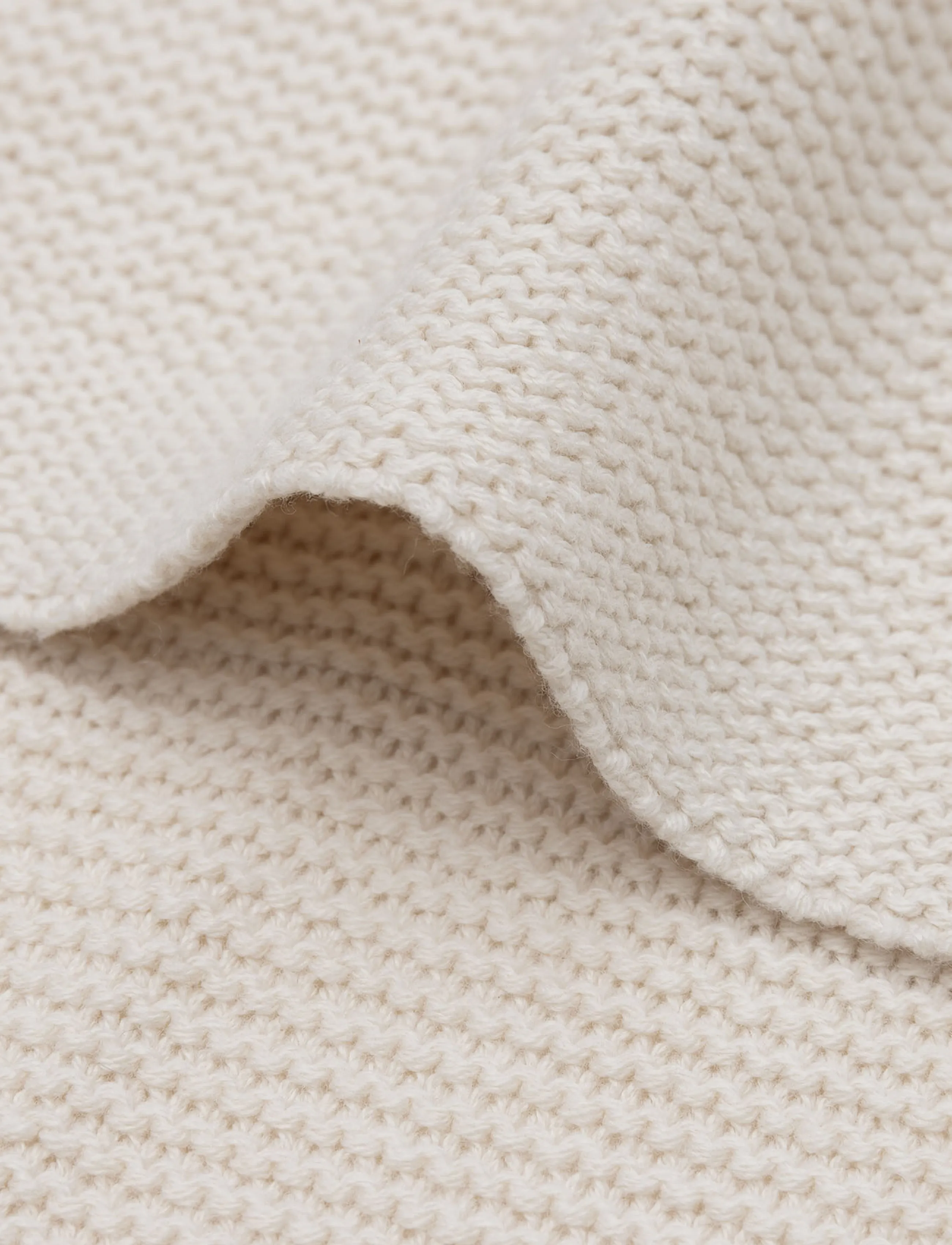 Jollein - Blanket - Box Knit - GOTS - babyfiltar - oatmeal - 5