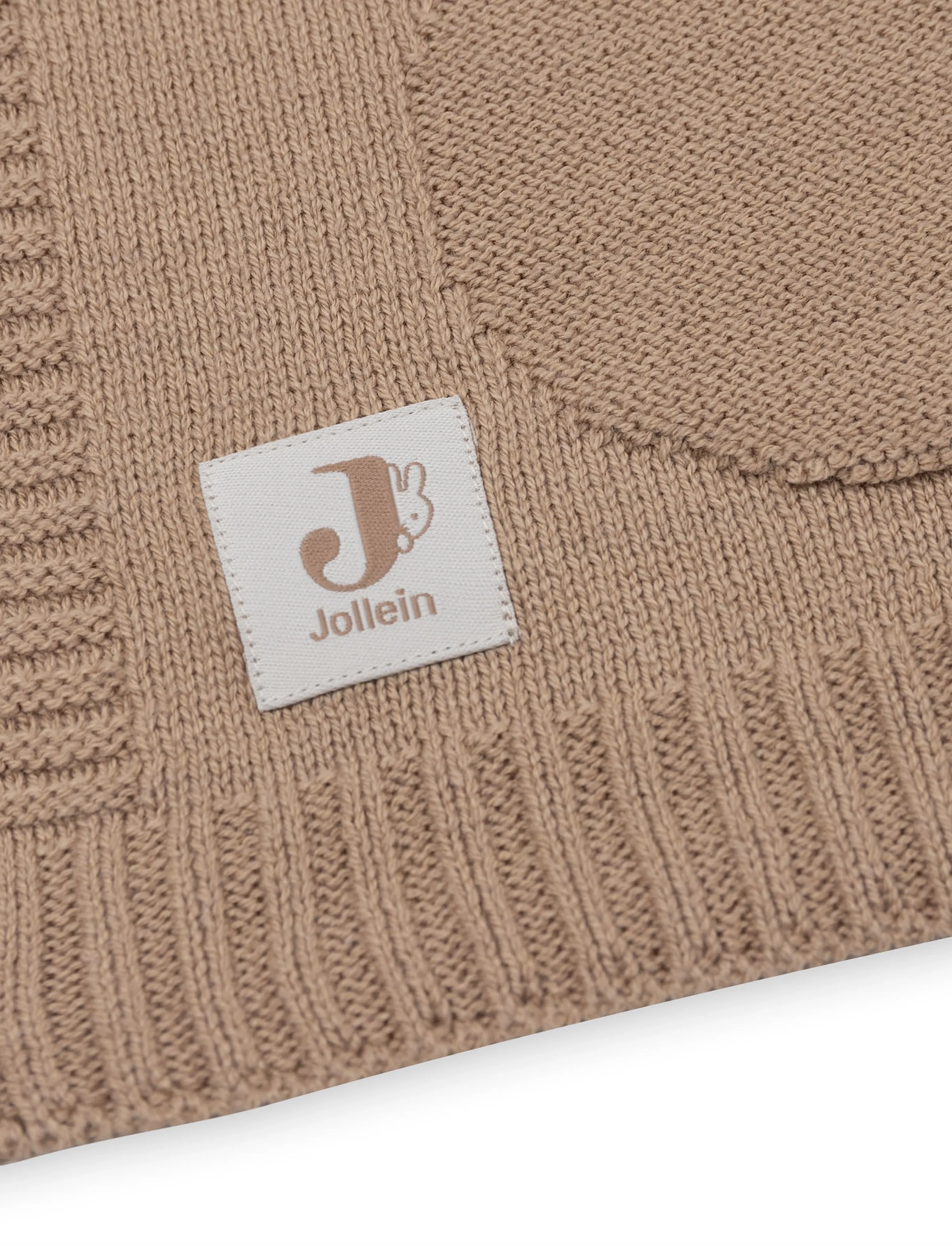 Jollein - Blanket - Box Knit - GOTS - babyfiltar - biscuit - 4