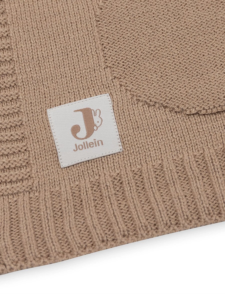 Jollein - Blanket - Box Knit - GOTS - babyfiltar - biscuit - 4