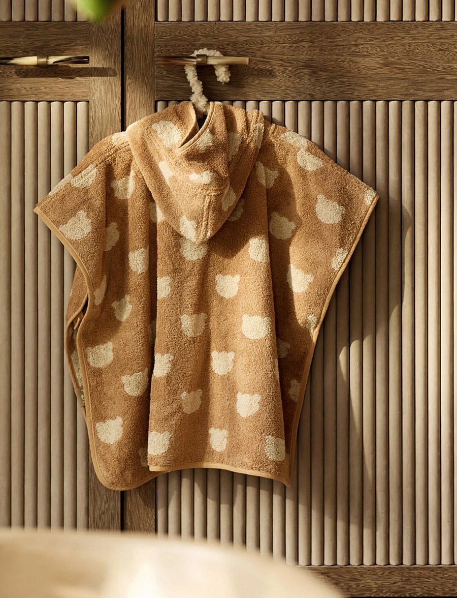 Jollein - Bath poncho Terry - bademäntel - biscuit - 0