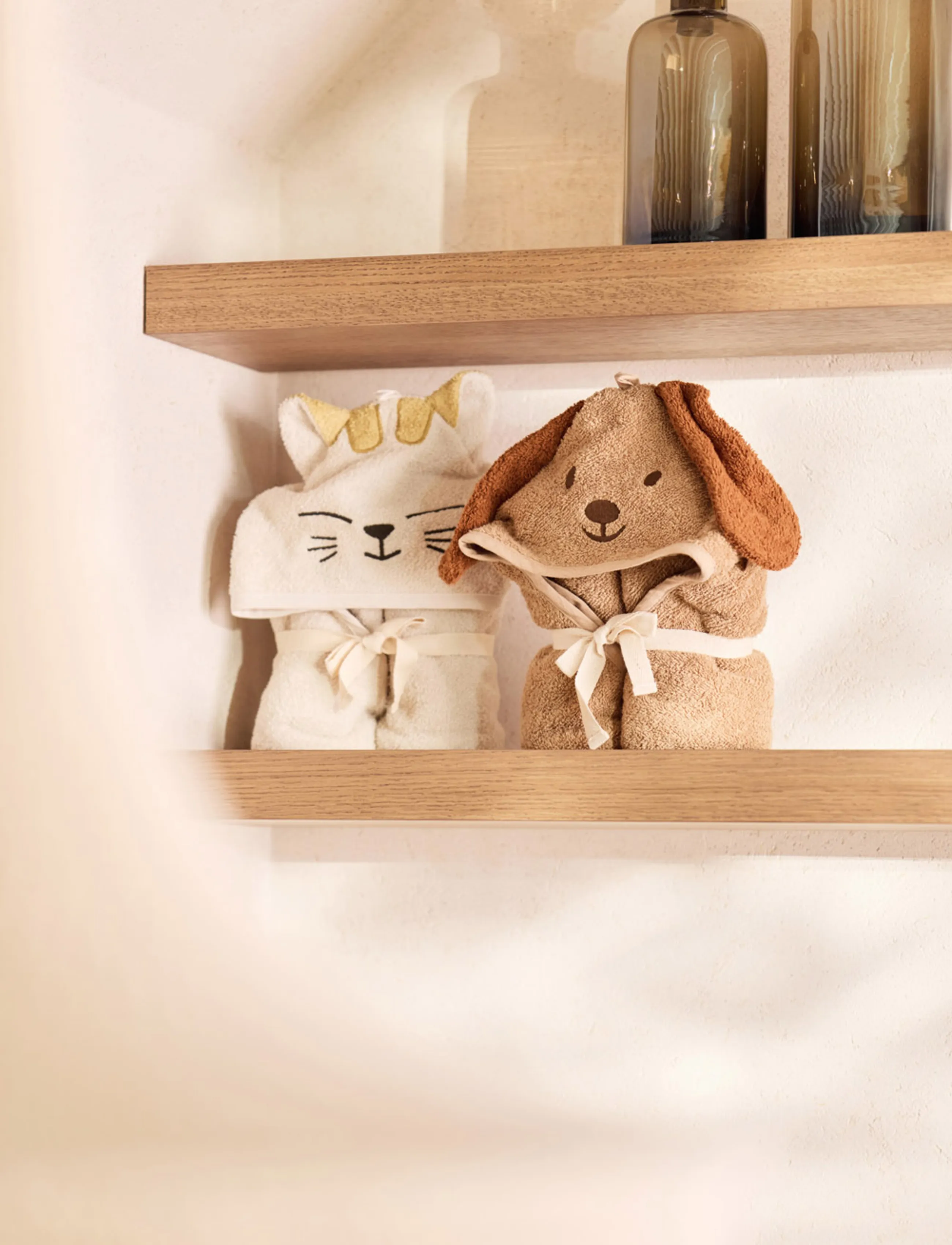 Jollein Bath Cape Terry - Morgonrockar - TINY PARK / cream