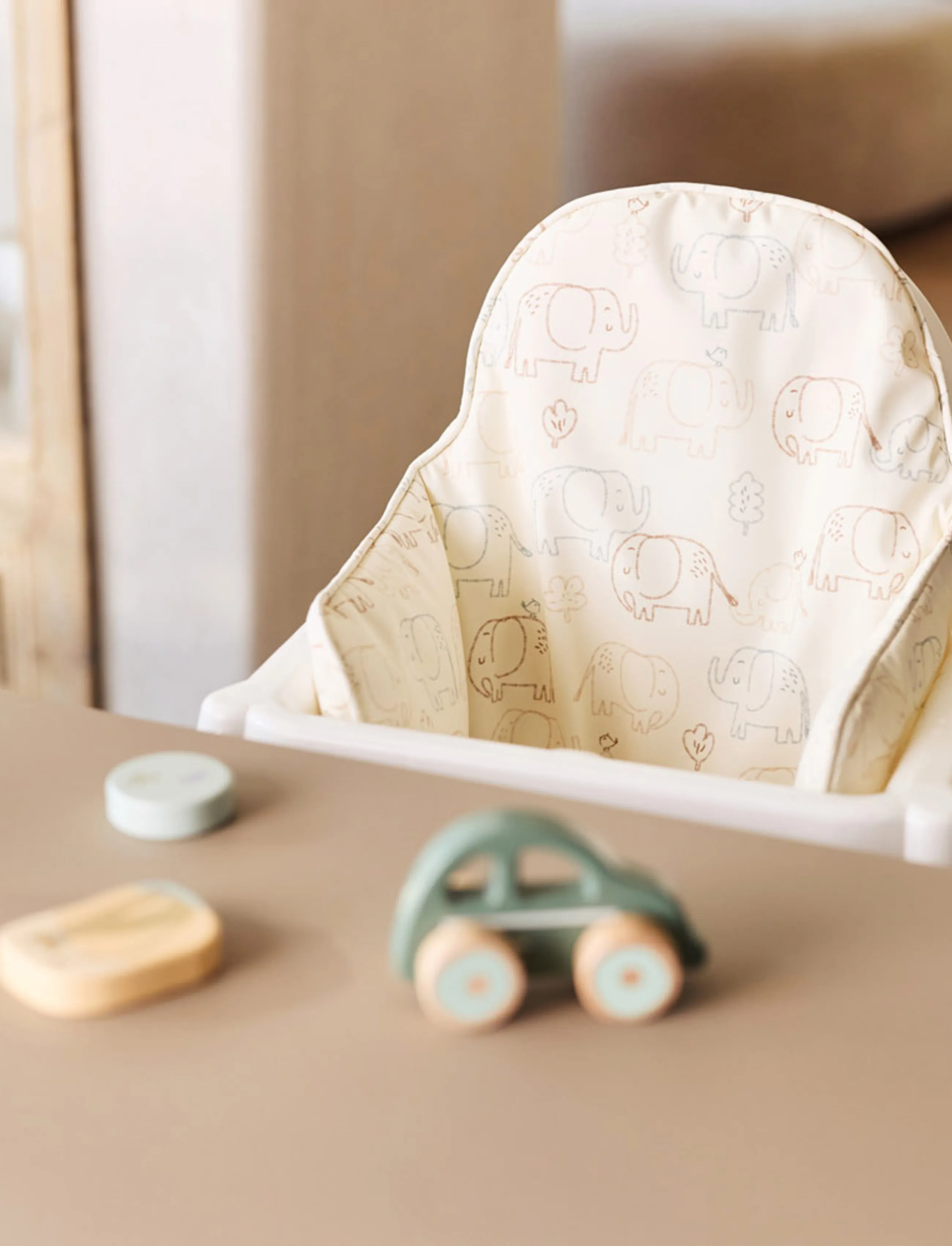 Jollein Highchair Insert Cushion, Børn, Højstol Indlægspude, Cream, Str: 58X36