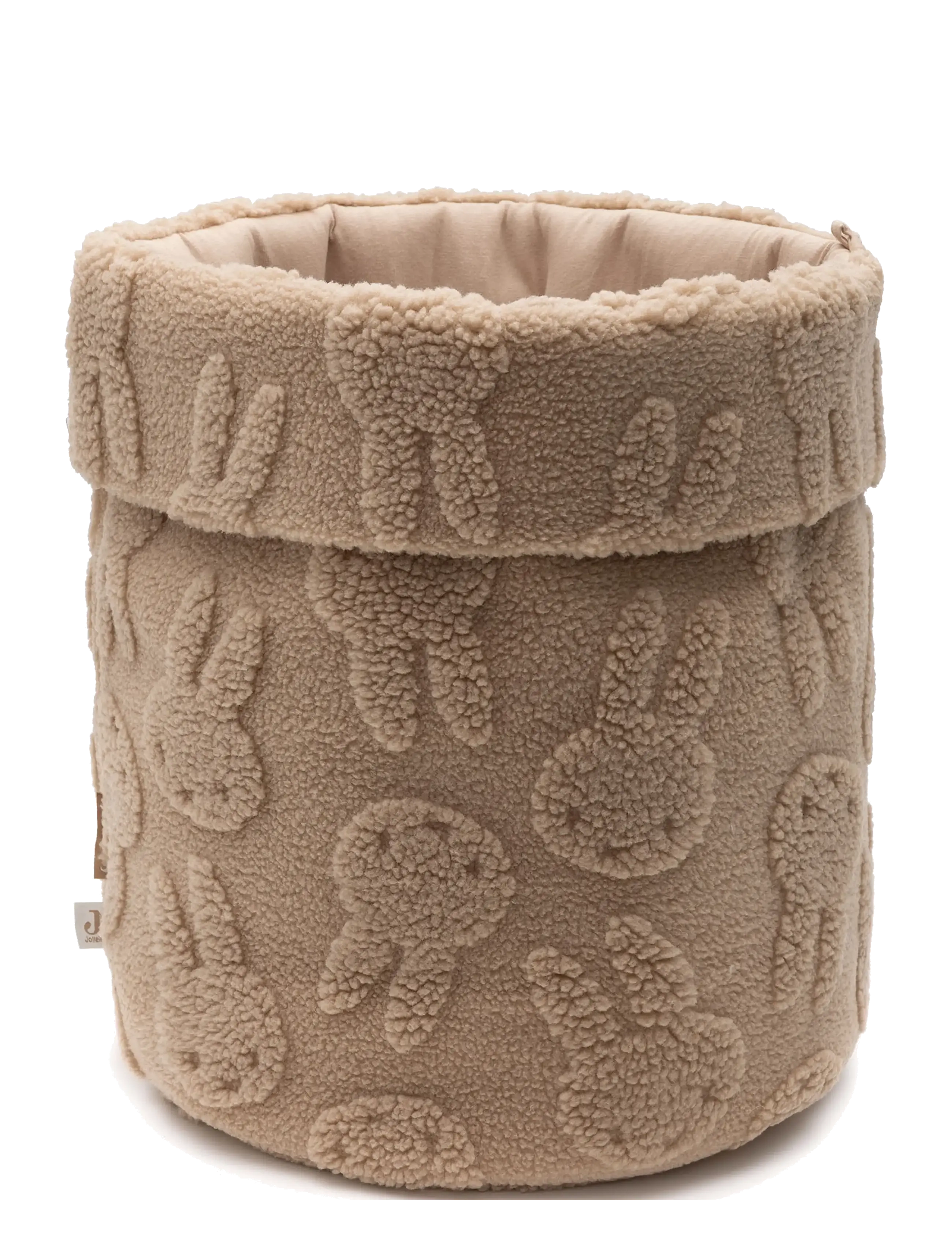 Jollein Storage Basket - Jacquard Teddy - Jollein - BISCUIT / beige