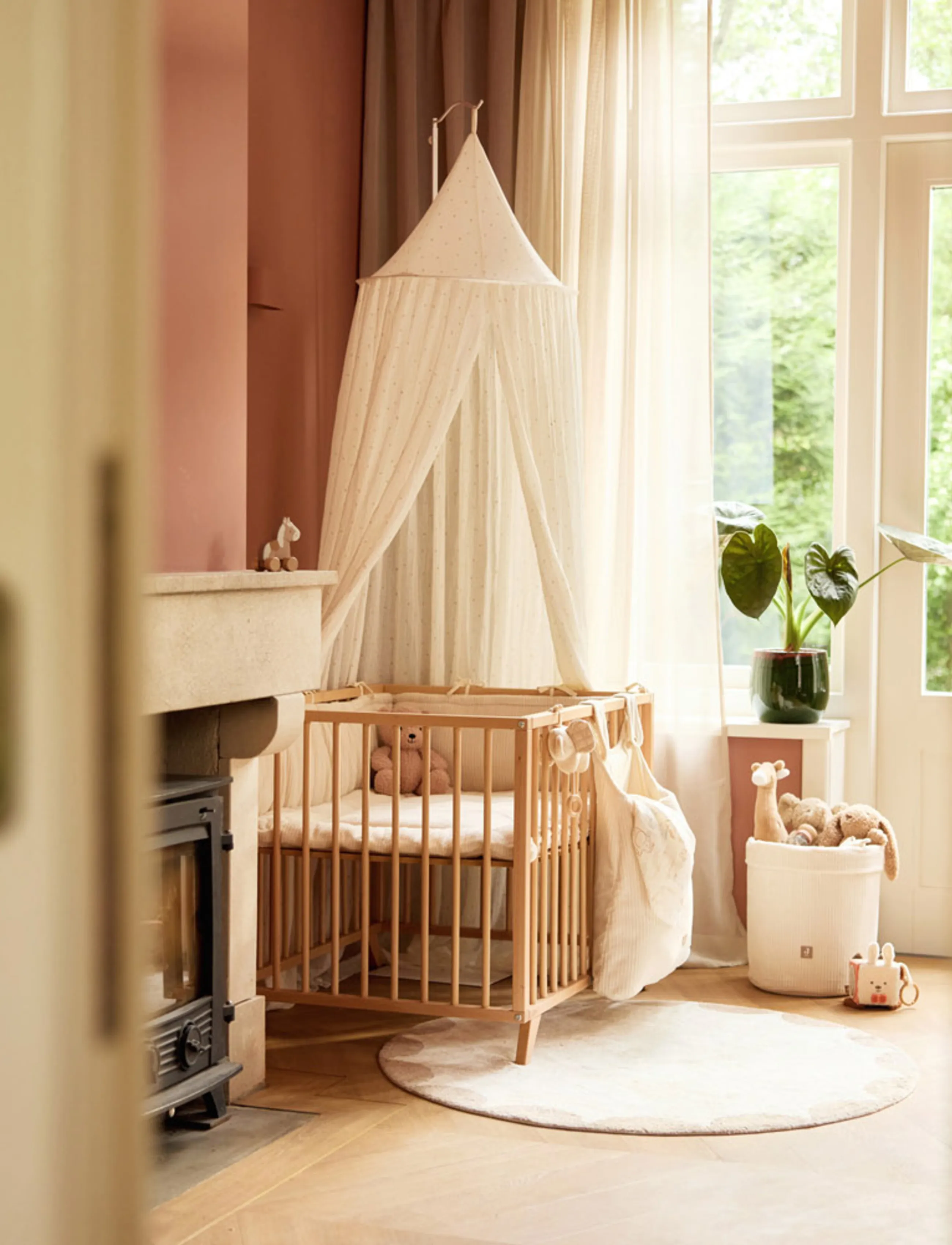 Jollein Changing Table Basket - Cloudy Rib, 35X30, Beige, Opbevaring > Opbevaringskurve, Børn