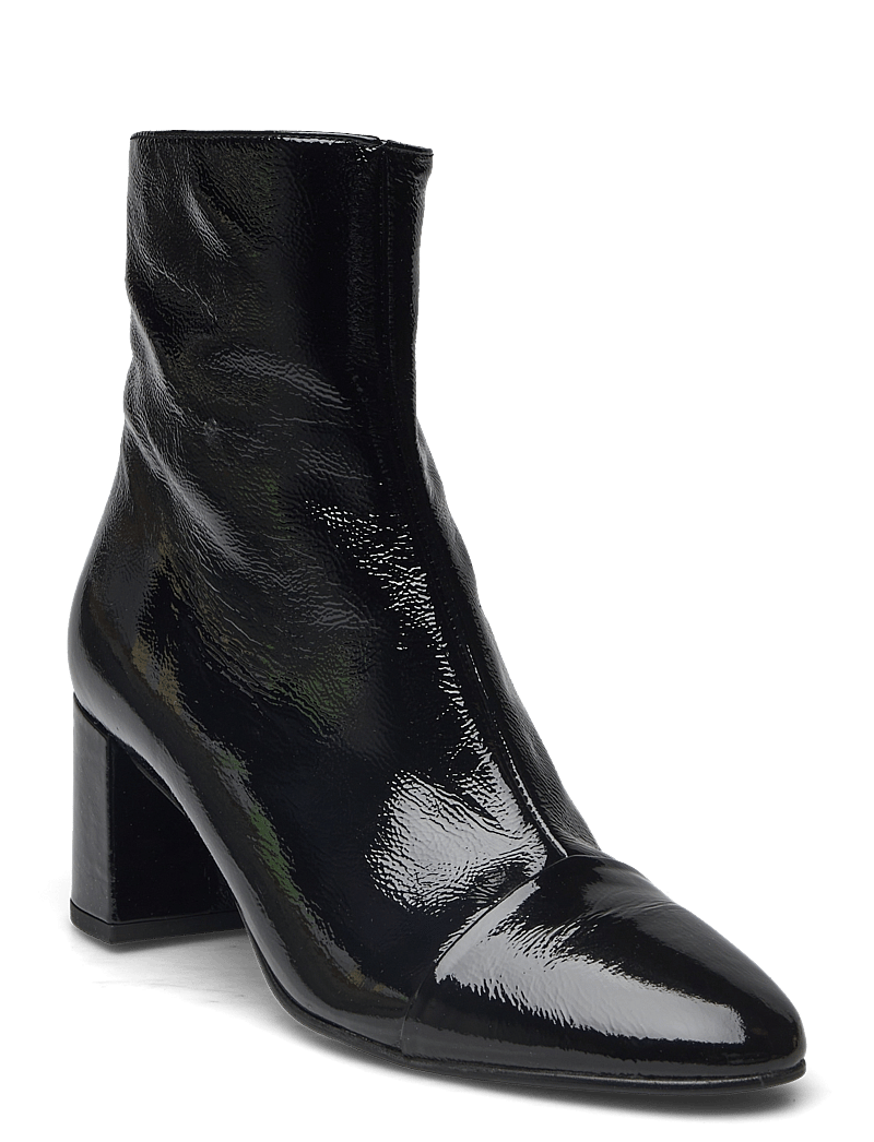 Jonak Paris 264-doniama Vernis Plisse – heeled ankle boots – shop at Booztlet