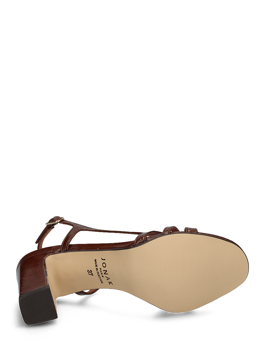 Jonak Paris - 088-VAIANA CUIR BRILLANT - sandaler med hæl - marron - 5