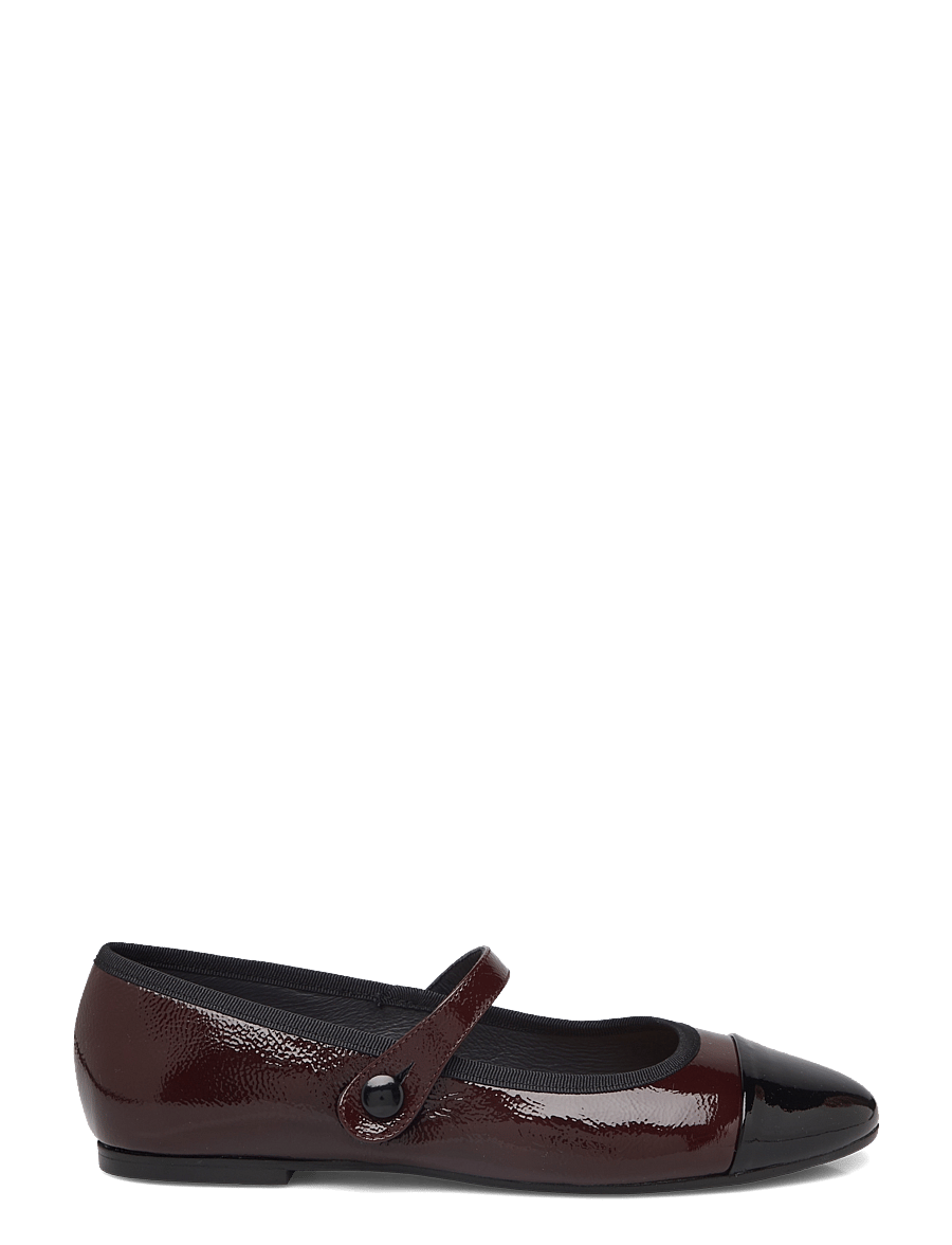 Jonak Paris - 264-DREUX VERNIS/VERNIS PLISSE - noir/bordeaux - 1