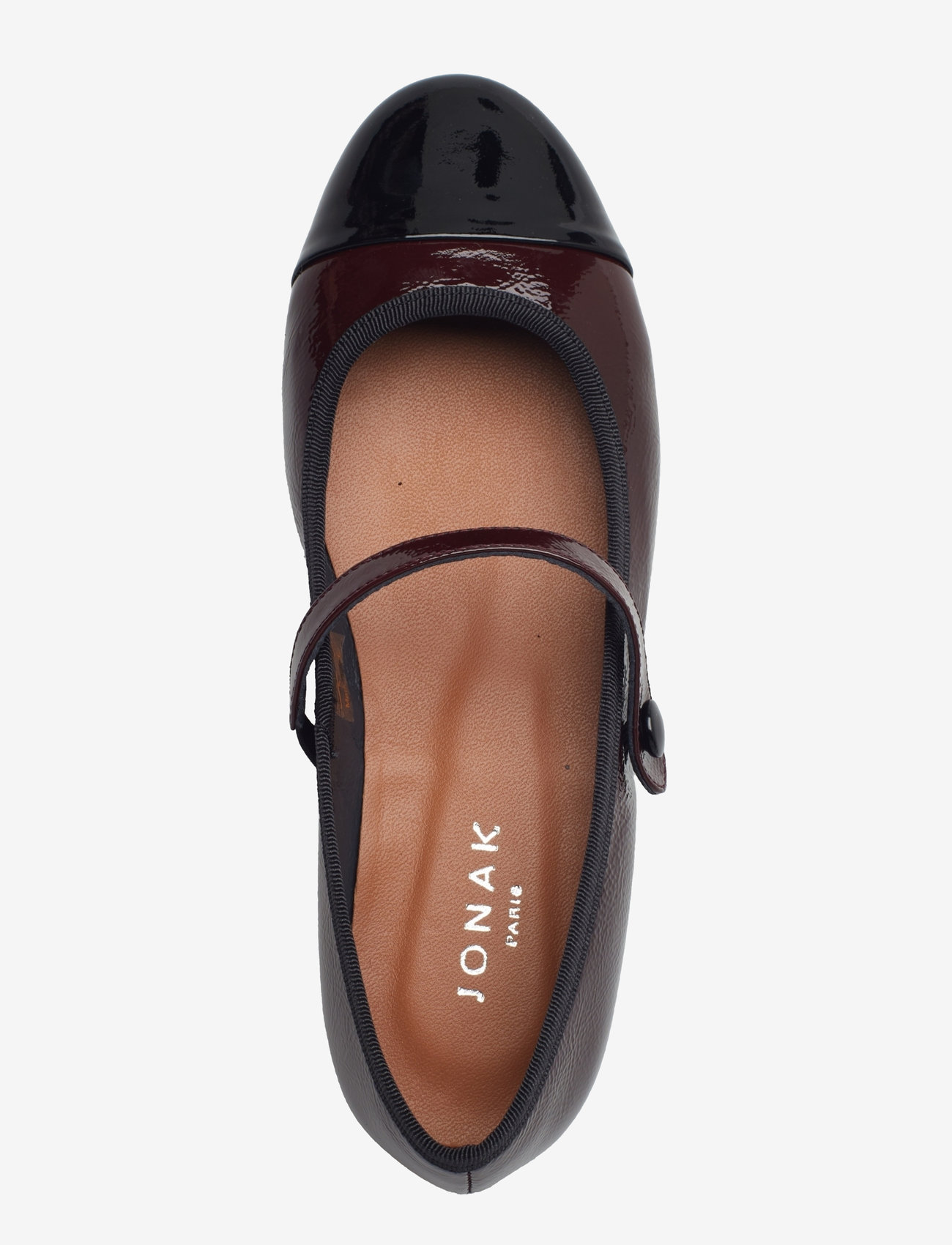 Jonak Paris - 264-DREUX VERNIS/VERNIS PLISSE - noir/bordeaux - 3