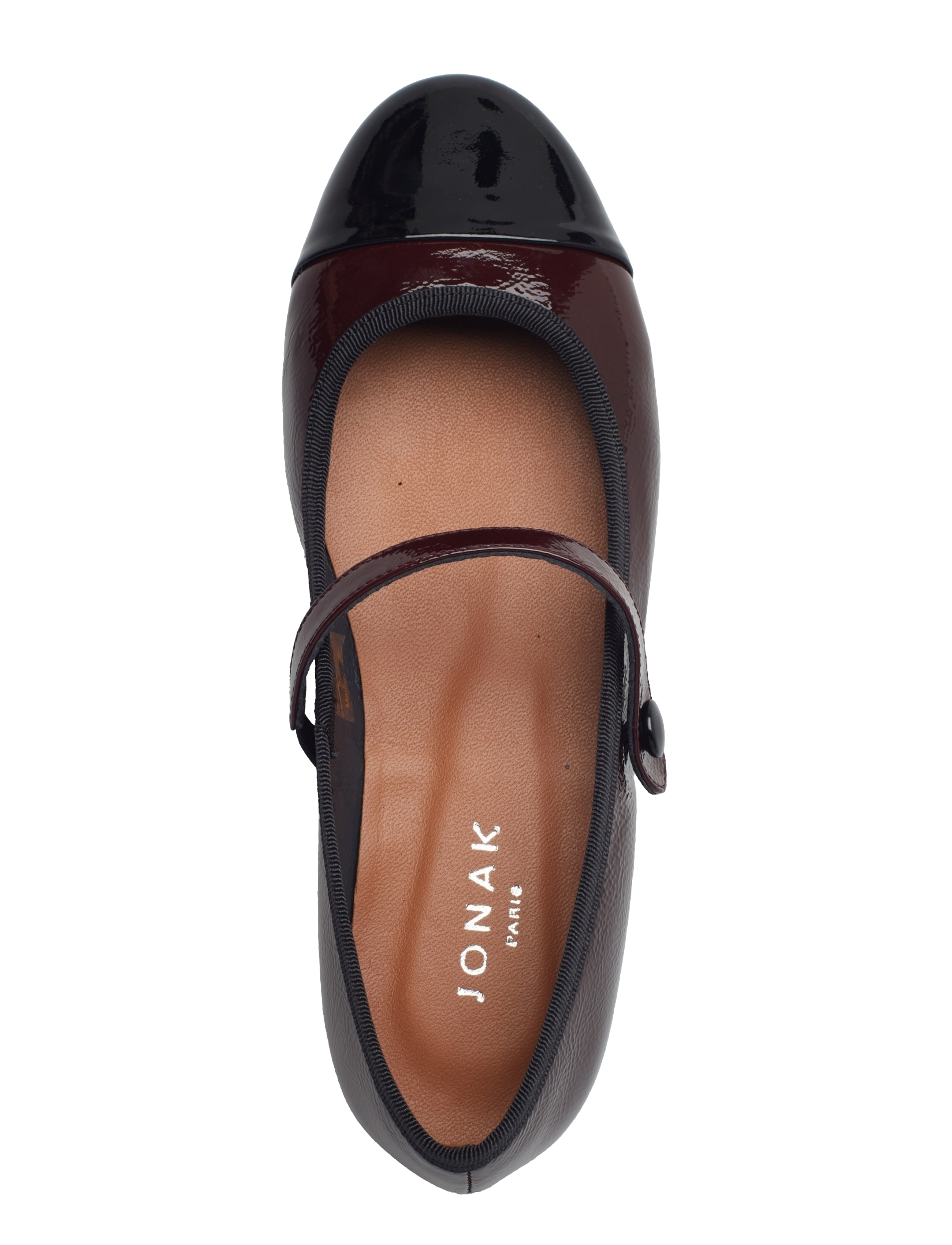 Jonak Paris - 264-DREUX VERNIS/VERNIS PLISSE - noir/bordeaux - 3