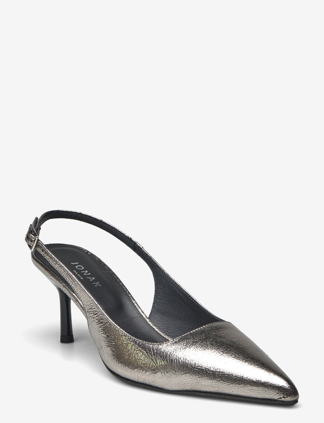Jonak Paris - 264-DIAMANTUS CUIR METALLISE - högklackade slingbacks - argent foncÉ - 1