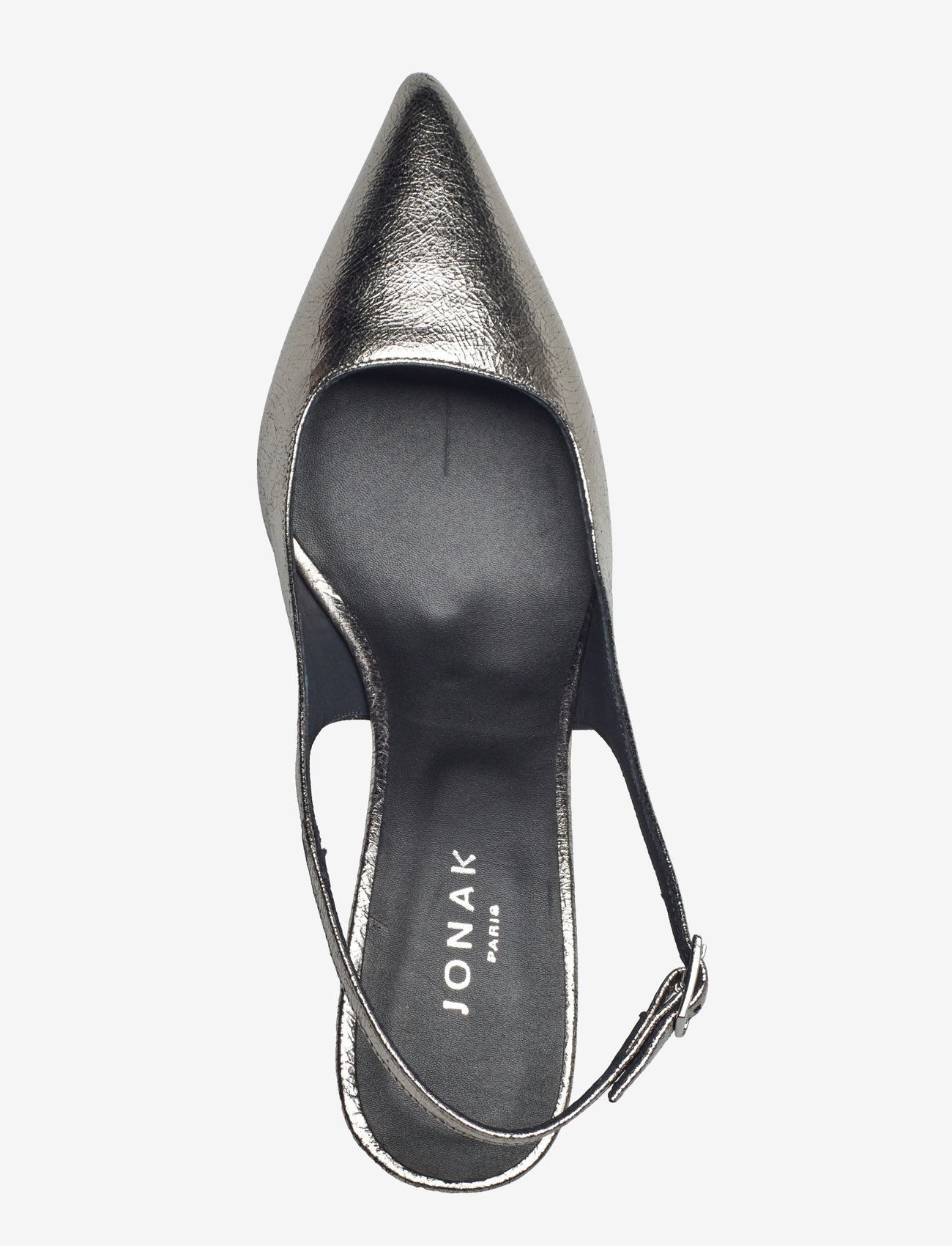 Jonak Paris - 264-DIAMANTUS CUIR METALLISE - högklackade slingbacks - argent foncÉ - 4