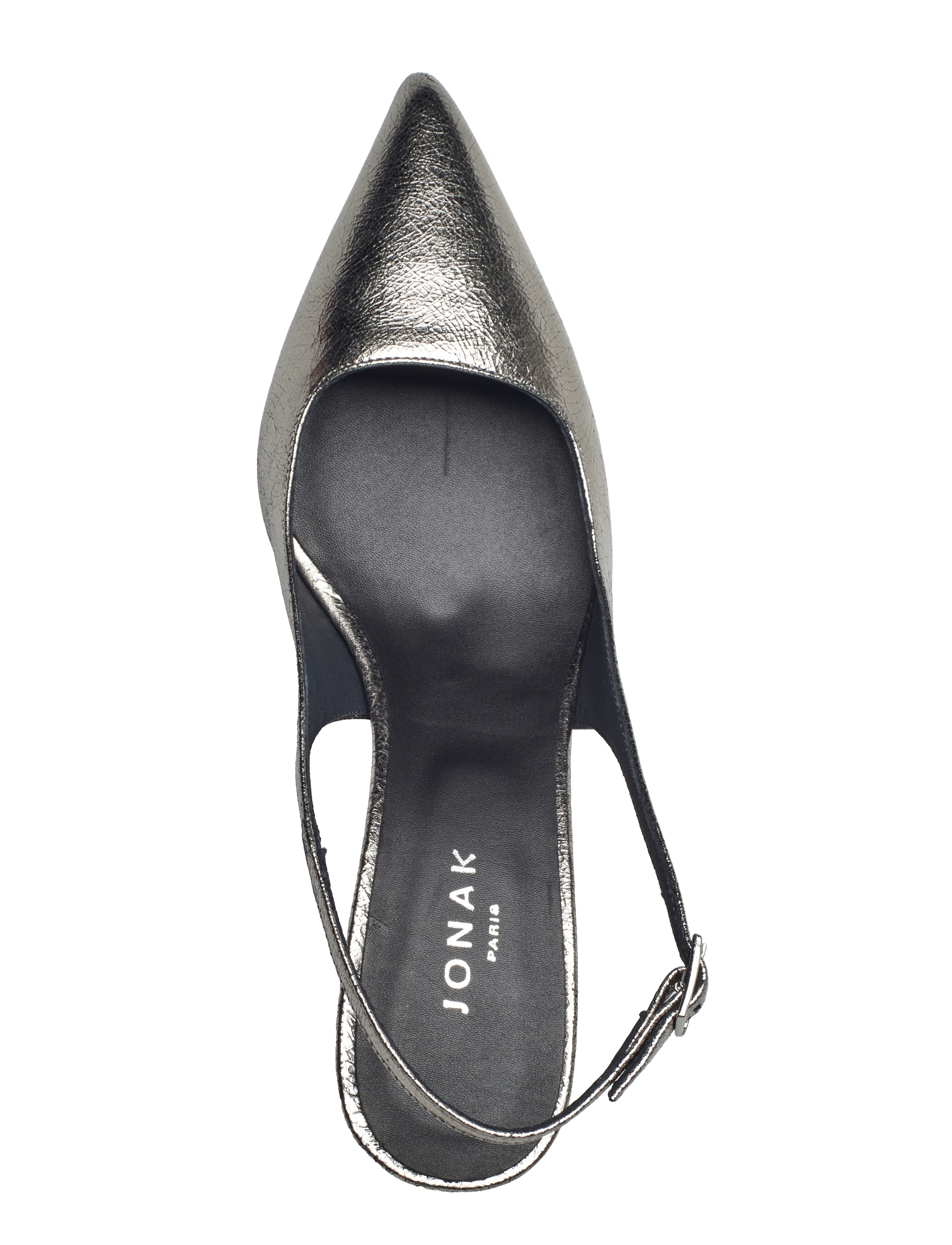 Jonak Paris - 264-DIAMANTUS CUIR METALLISE - augstpapēžu sandales ar atvērtu papēdi - argent foncÉ - 4
