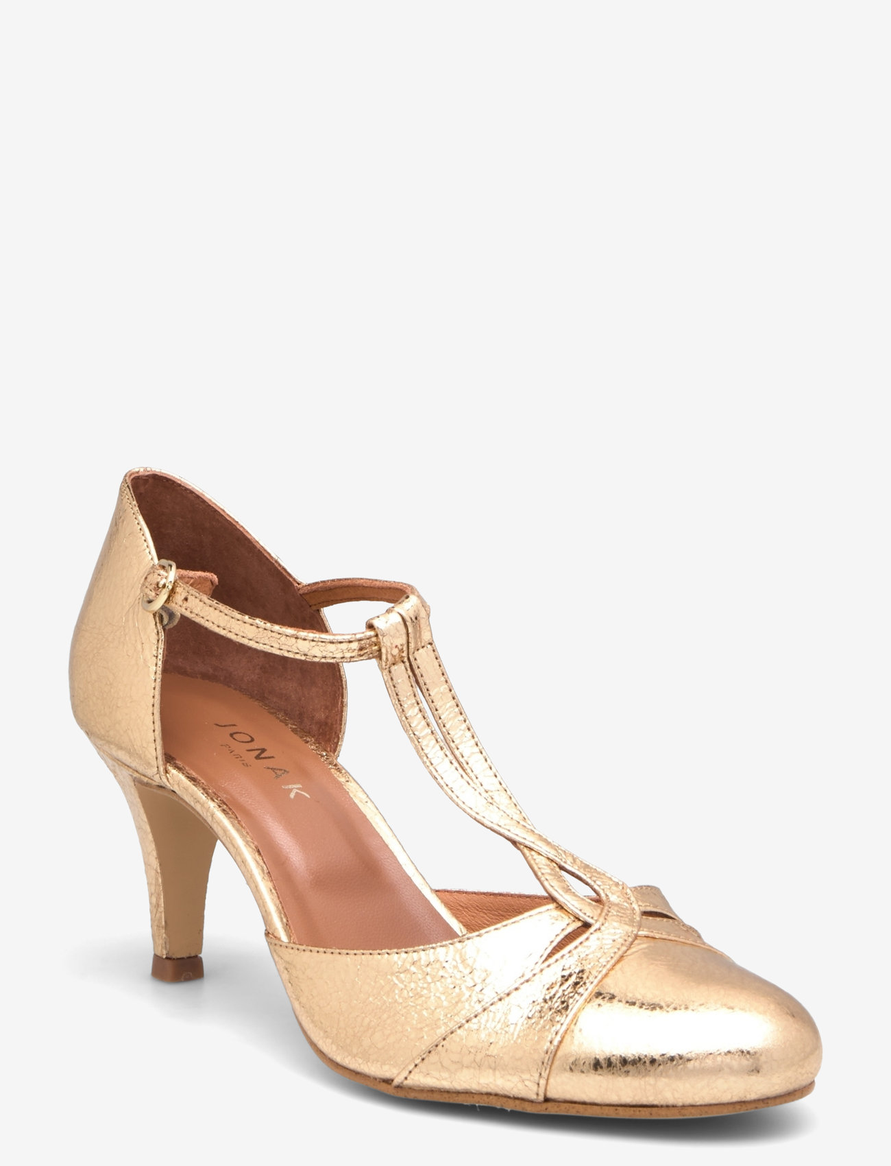 Jonak Paris - 088-VERMEIL CUIR CRAQUELE - lahtised kontsakingad - or - 0