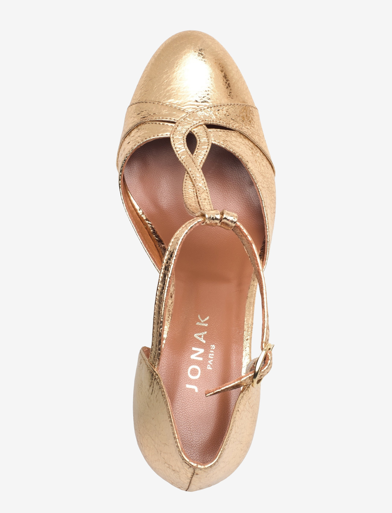 Jonak Paris - 088-VERMEIL CUIR CRAQUELE - lahtised kontsakingad - or - 3