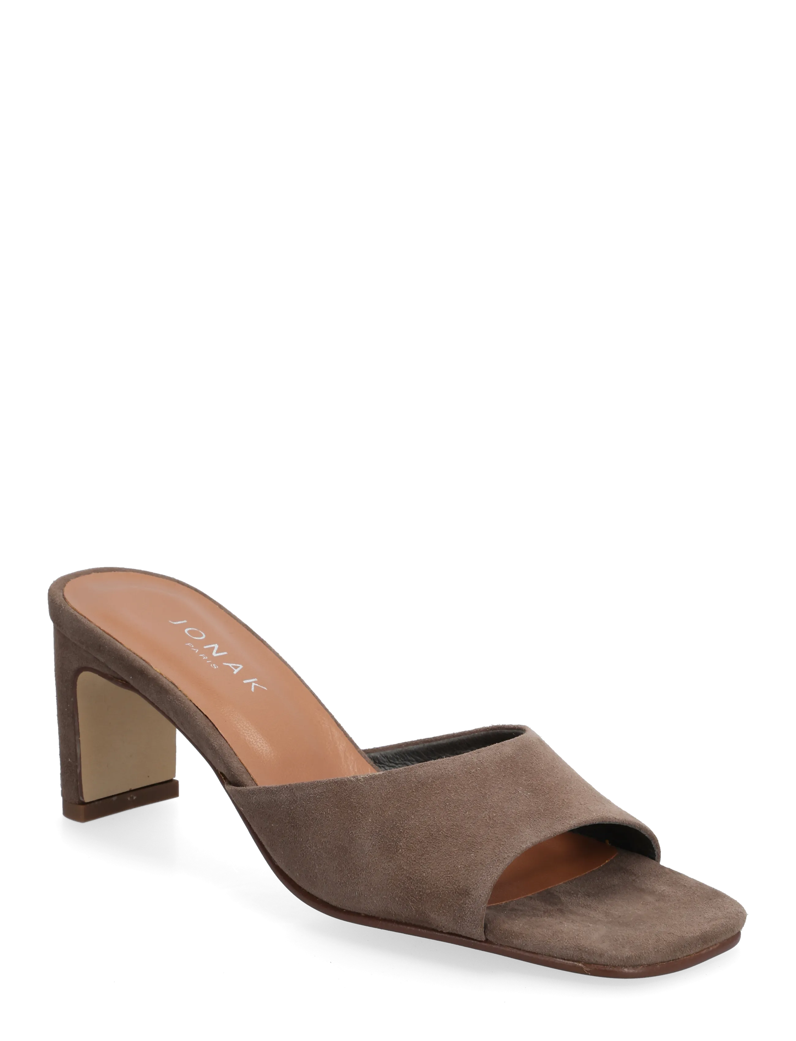 Jonak Paris 264-Derive Velours Taupe, 38, Brown, Hæle > Sandaler Med Hæl, Dame