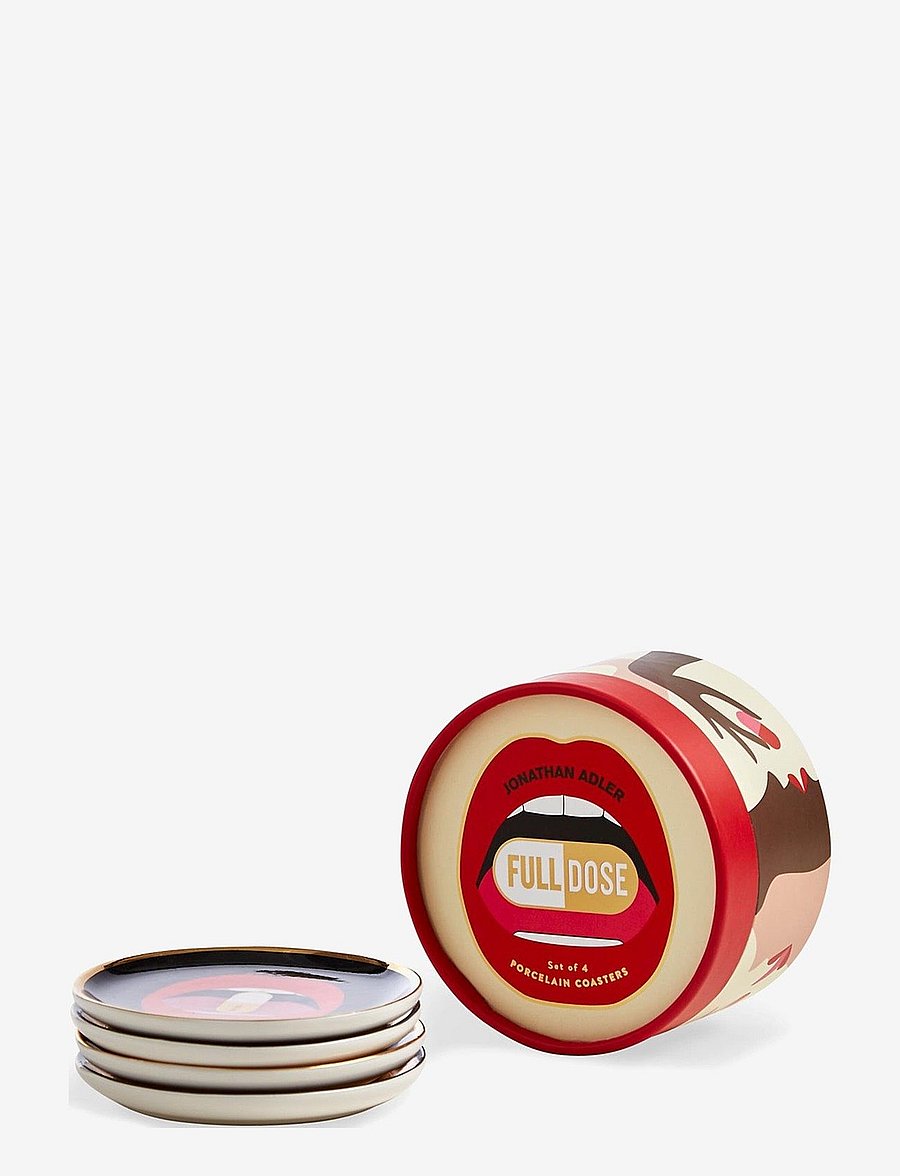 Jonathan Adler - Full Dose Coasters - paliktņi glāzēm - blue, red - 1