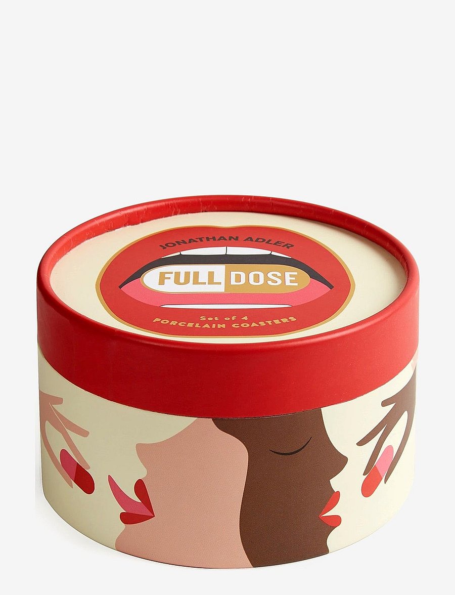 Jonathan Adler - Full Dose Coasters - paliktņi glāzēm - blue, red - 2